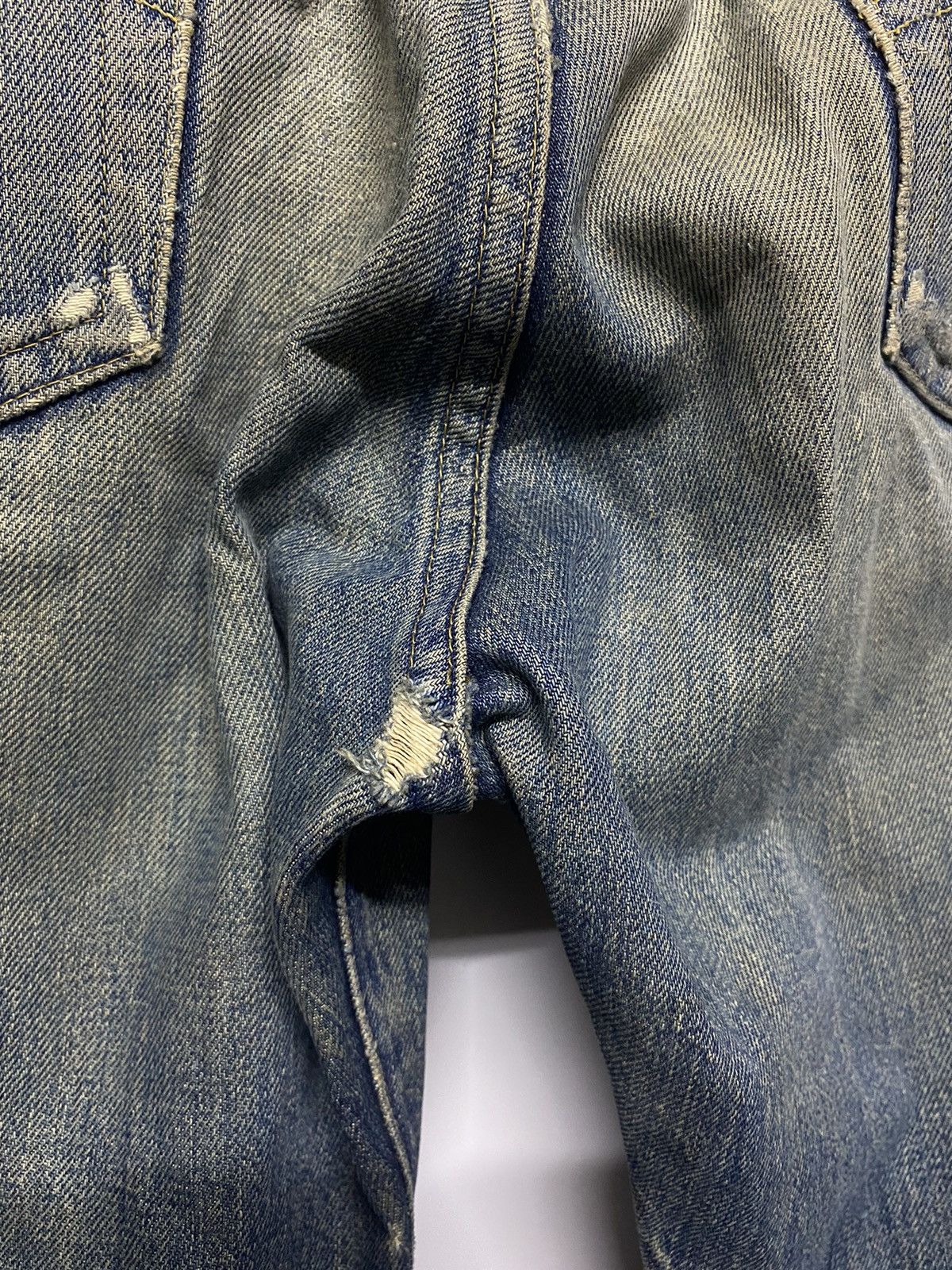 Levi's Levis BE 502 Button J22 Selvedge Distressed Denim Jeans Size US 34 / EU 50 - 10 Thumbnail