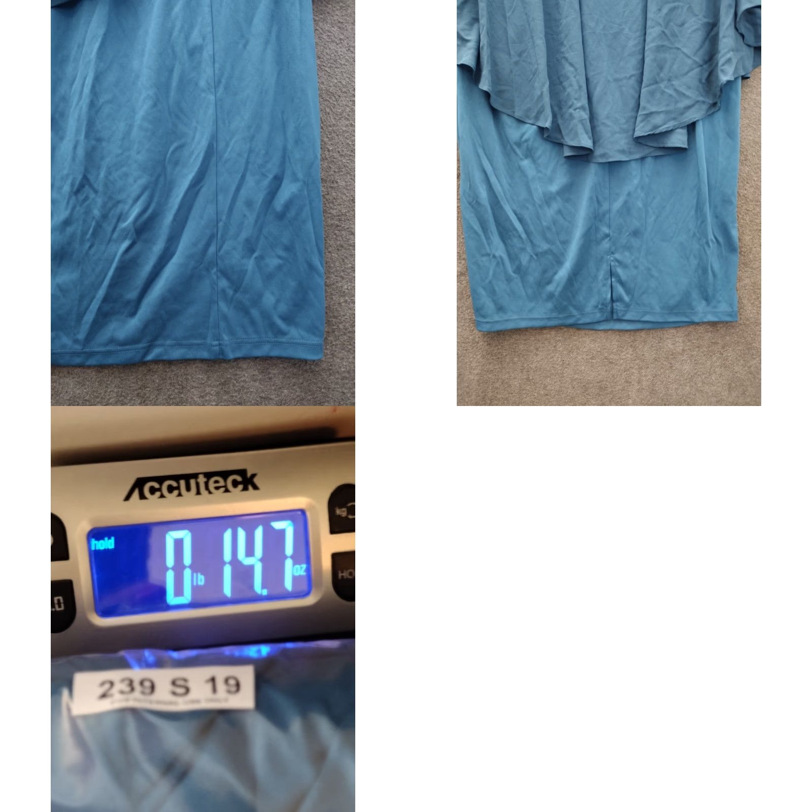 Vintage Hanna Nikole Chiffon Cape Sleeve Dress Women 20W Empire Waist Midi Blue Bohemian - Plus Size, Short Sleeve, Round Neck, Fit & Flare, Party/Cocktail Size 3XL / US 20-22 - 8 Thumbnail