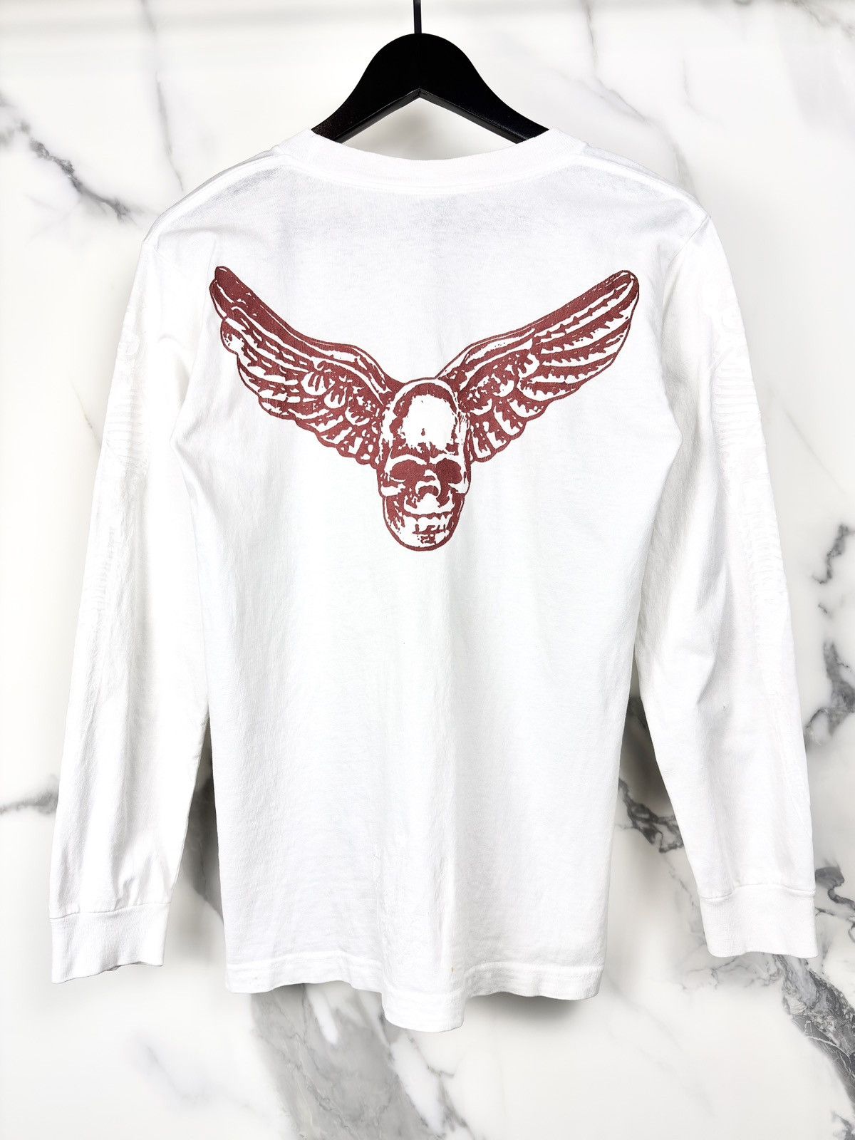 Chrome Hearts Chrome Hearts Vintage Red Foti Skull Longsleeve Tshirt Size US S / EU 44-46 / 1 - 1 Thumbnail