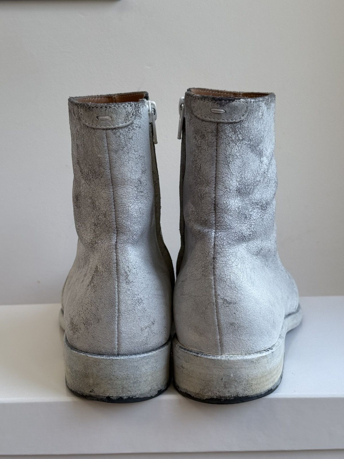 Maison Margiela RARE GRAIL Maison Margiela White Painted Boots Size US 7 / EU 40 - 5 Thumbnail