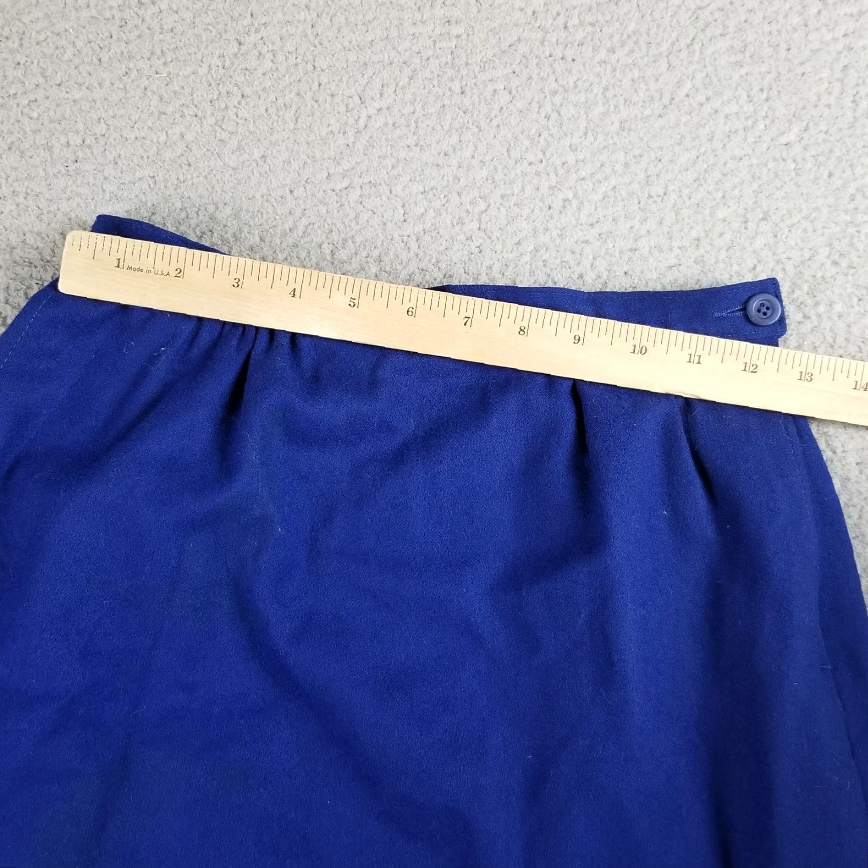 Pendleton VINTAGE Pendleton Skirt Women Wool Plaid 24X26 Knee Length A-Line Career Wear Purple Blue Size 42" / US 20 - 4 Thumbnail