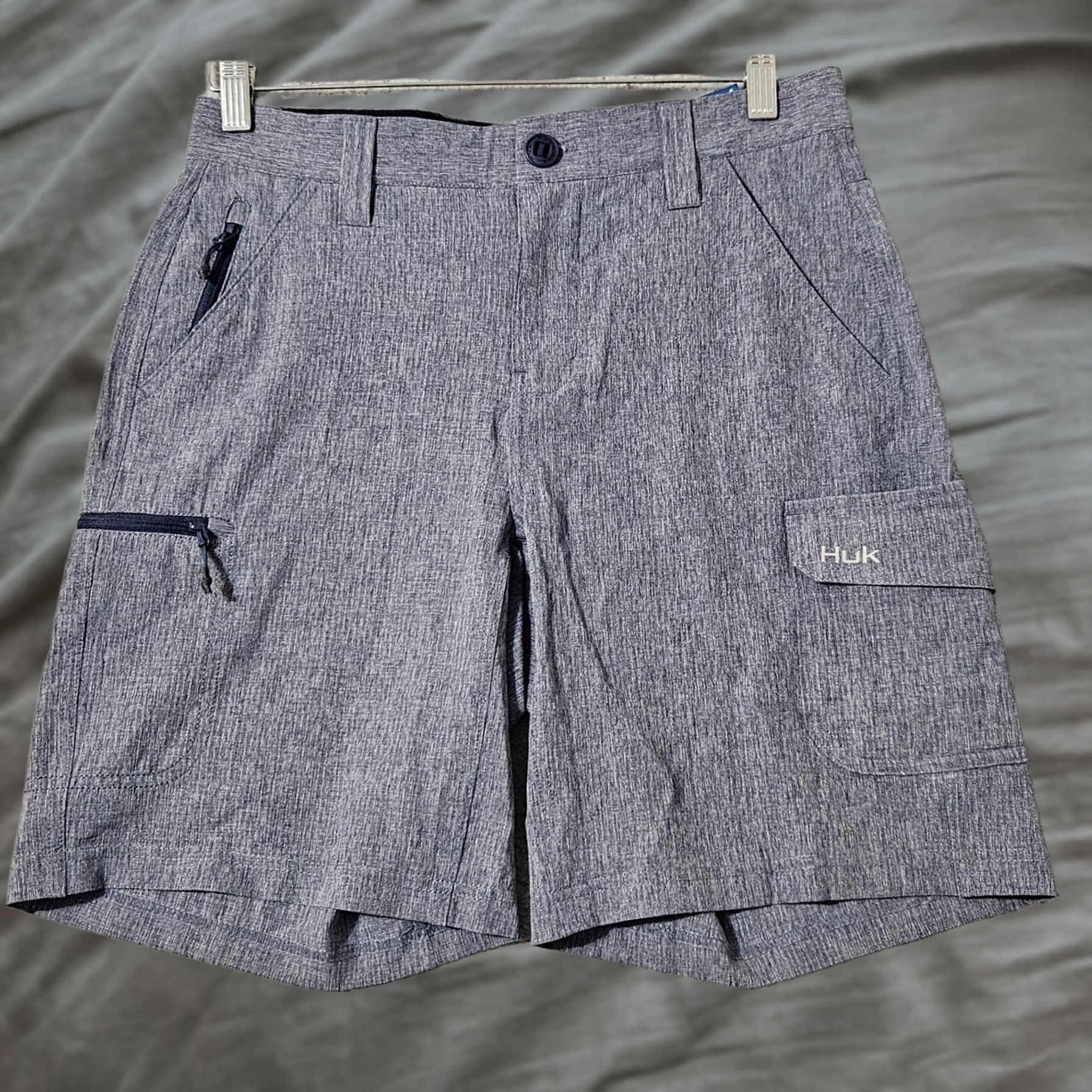 Vintage Huk Shorts Mens S Blue A1A Pro Nylon Stretch Fishing Sports Outdoor Hiking Size US 29 - 1 Thumbnail