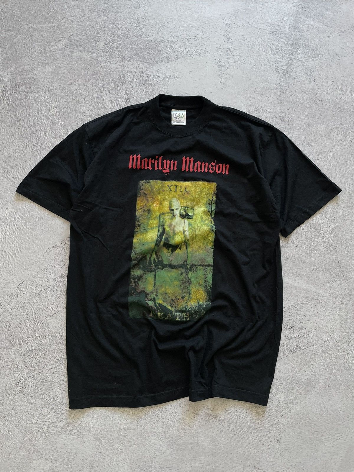 Marilyn Manson VINTAGE! T-Shirt Marilyn Manson 2000’s Death Tarot Wood Rare Size US XL / EU 56 / 4 - 1 Thumbnail