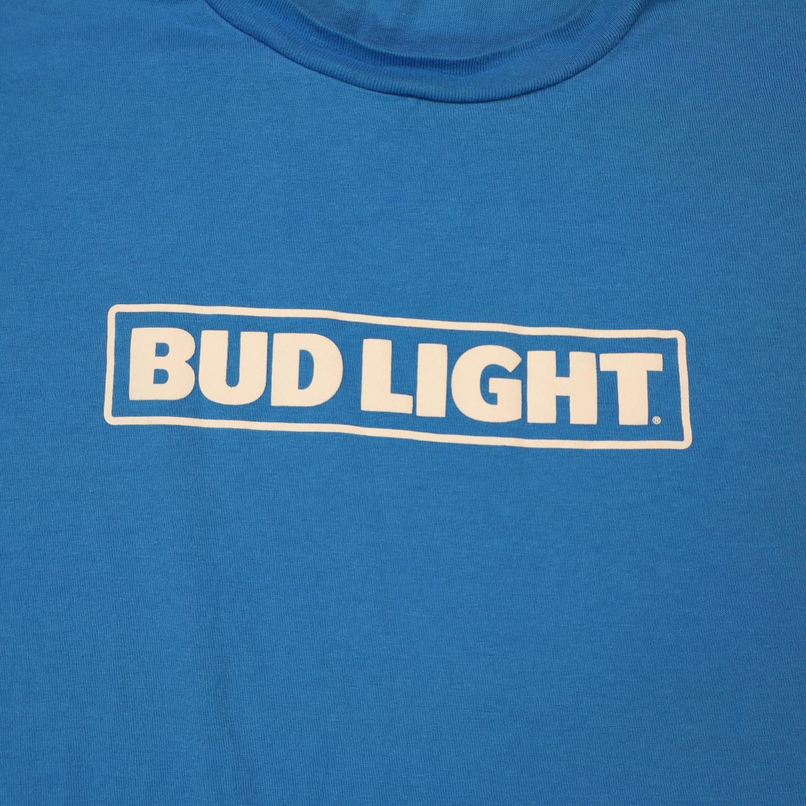 Other Bud Light Shirt Mens XL Blue Tultex Beer Promo Crew Size US XL / EU 56 / 4 - 1 Thumbnail