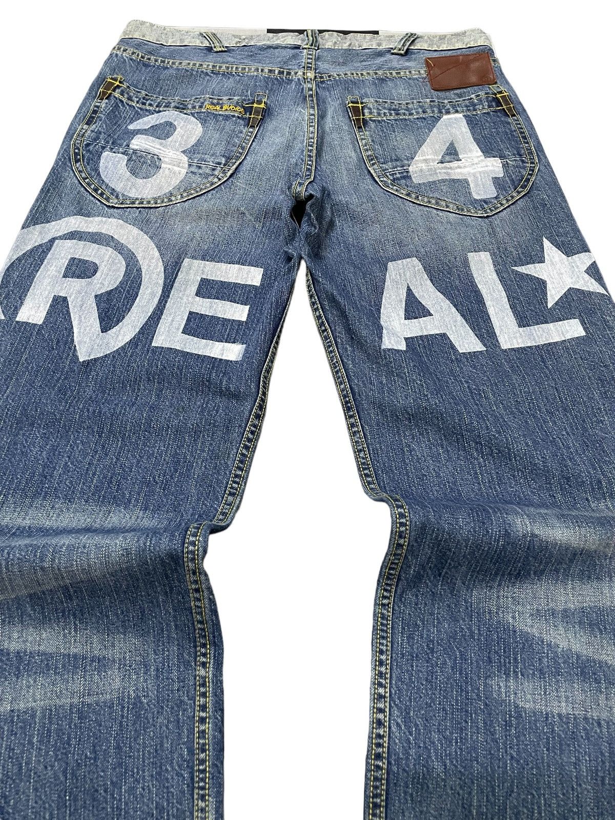 Artful Dodger × Ed Hardy Real Bvoice Painted Dirty Baggy Loose Jeans Size US 34 / EU 50 - 16 Thumbnail
