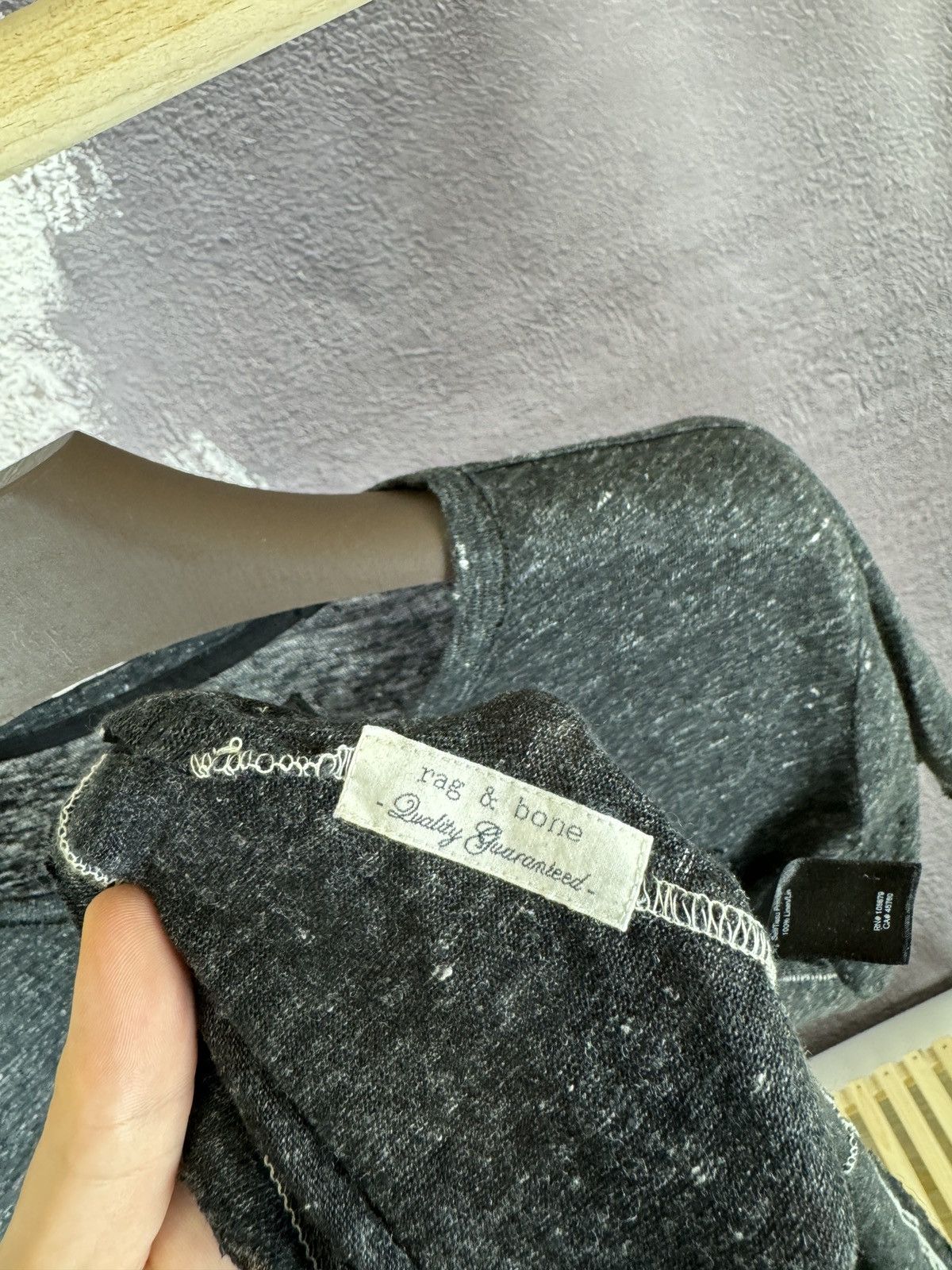 Rag & Bone Rag & Bone grey asymmetric linen ss tee shirt Size US M / EU 48-50 / 2 - 11 Thumbnail
