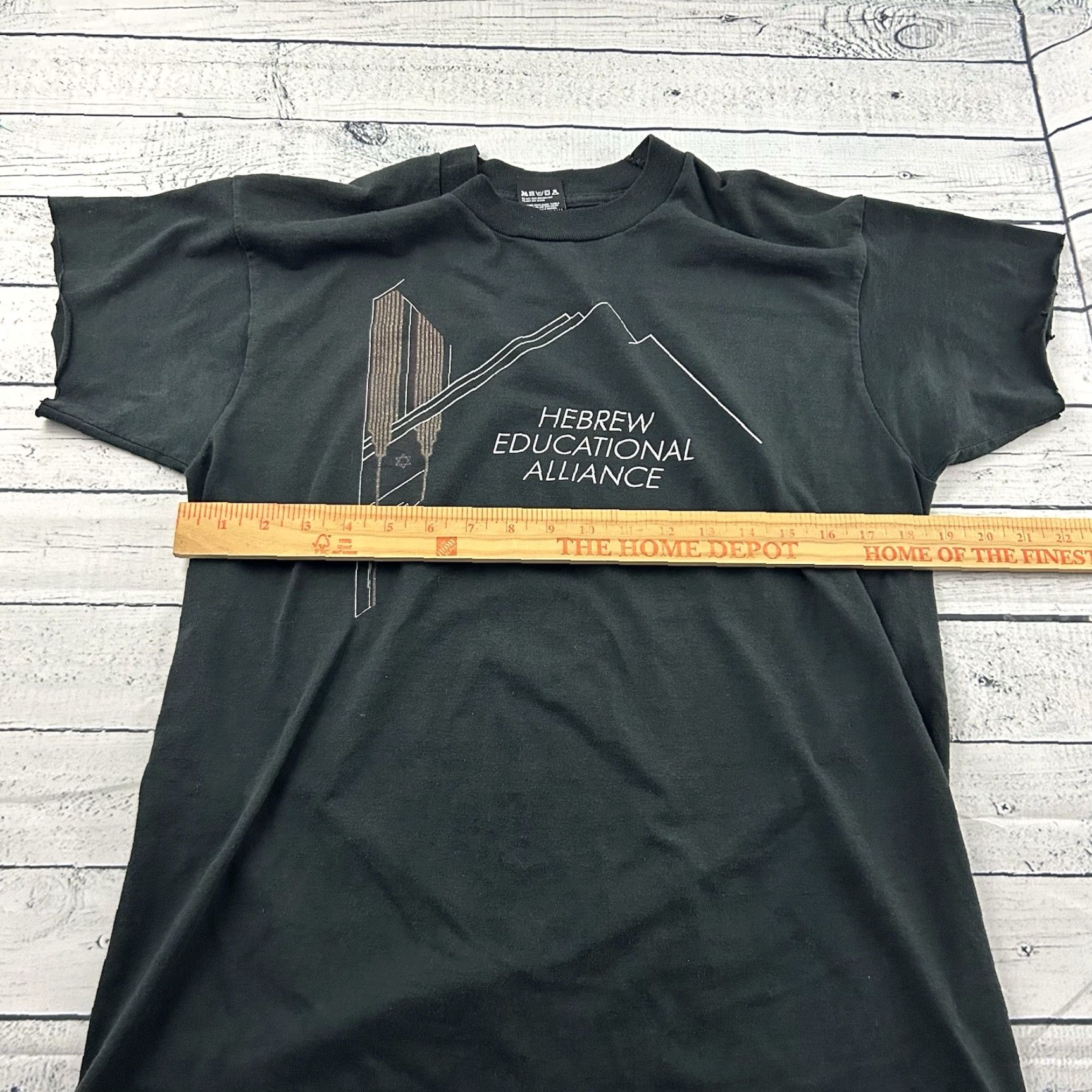 Vintage VINTAGE Screen Stars Hebrew Educational Alliance Short Sleeve T Shirt Men L Black Stars 90s Mens Size US L / EU 52-54 / 3 - 6 Thumbnail