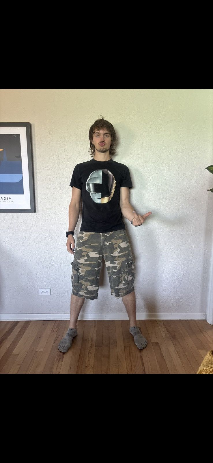 Y2K Woodland Camo Cargo Shorts Size 32