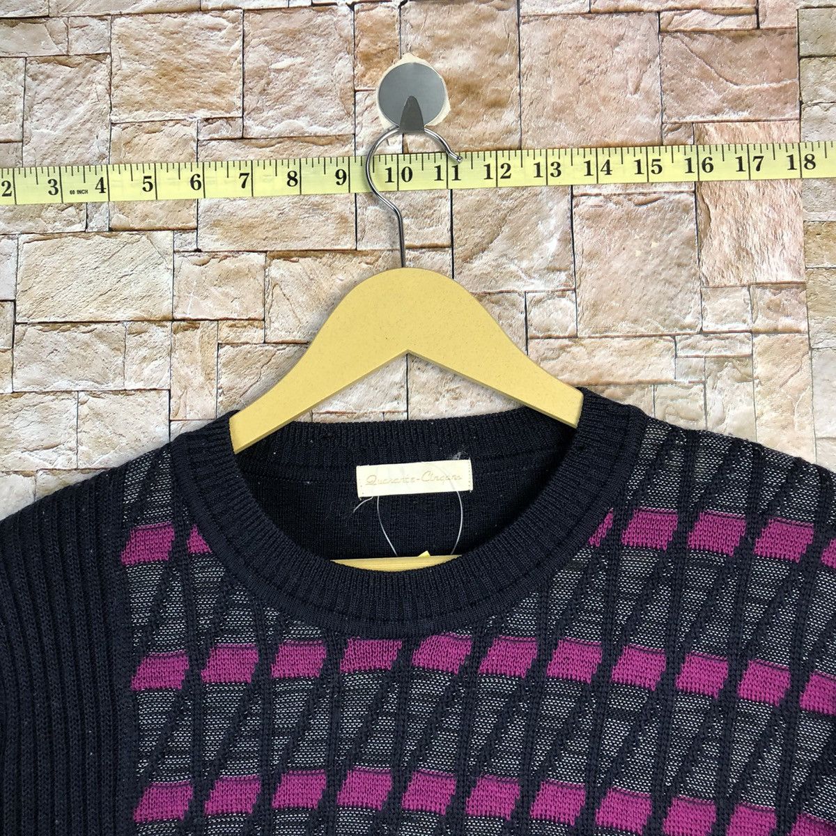 Homespun Knitwear × Japanese Brand Qurante Cingars Dark Blue Knitwear #A658 Size M / US 6-8 / IT 42-44 - 4 Thumbnail