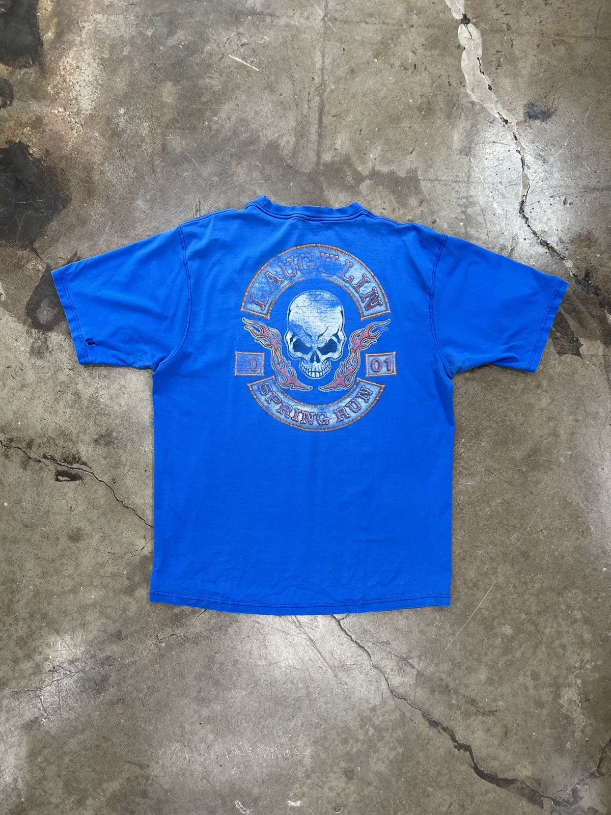 Vintage Vintage 2001 Spring Run Skull Flame Tee Large Size US L / EU 52-54 / 3 - 2 Thumbnail