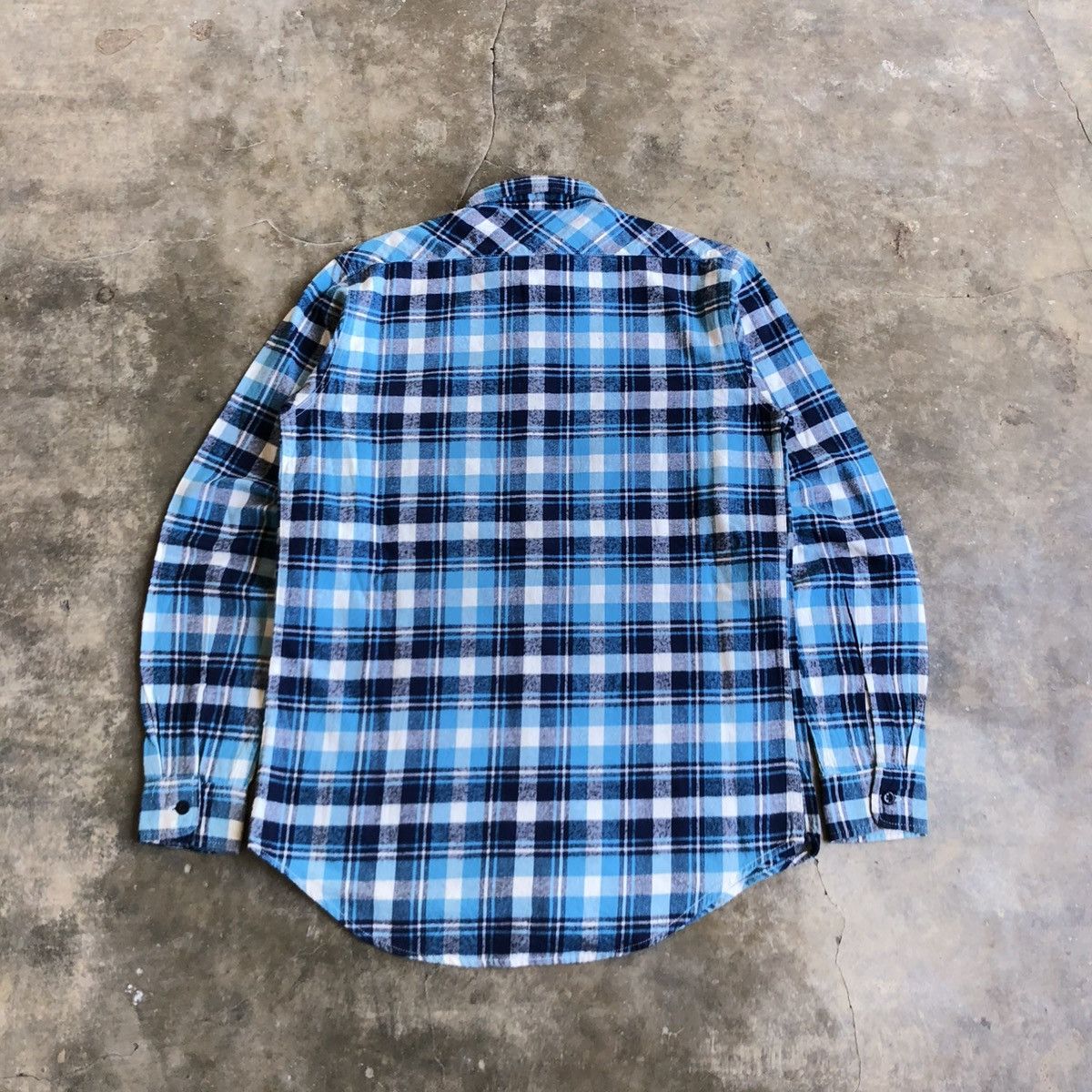 Hysteric Glamour Vintage Hysteric Glamour Veterano Flanel Plaid Shirt Blue Size US L / EU 52-54 / 3 - 8 Thumbnail