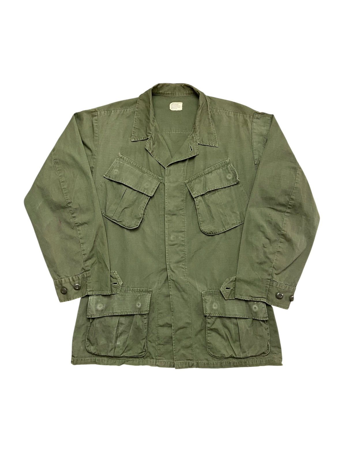 Vintage Vintage 70’s U.S ARMY OG 107 Jungle Jacket Size US L / EU 52-54 / 3 - 3 Thumbnail