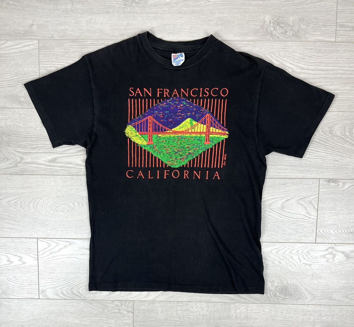 Vintage Vintage 90s San Francisco Single Stitch Faded T Shirt Size US L / EU 52-54 / 3 - 1 Thumbnail