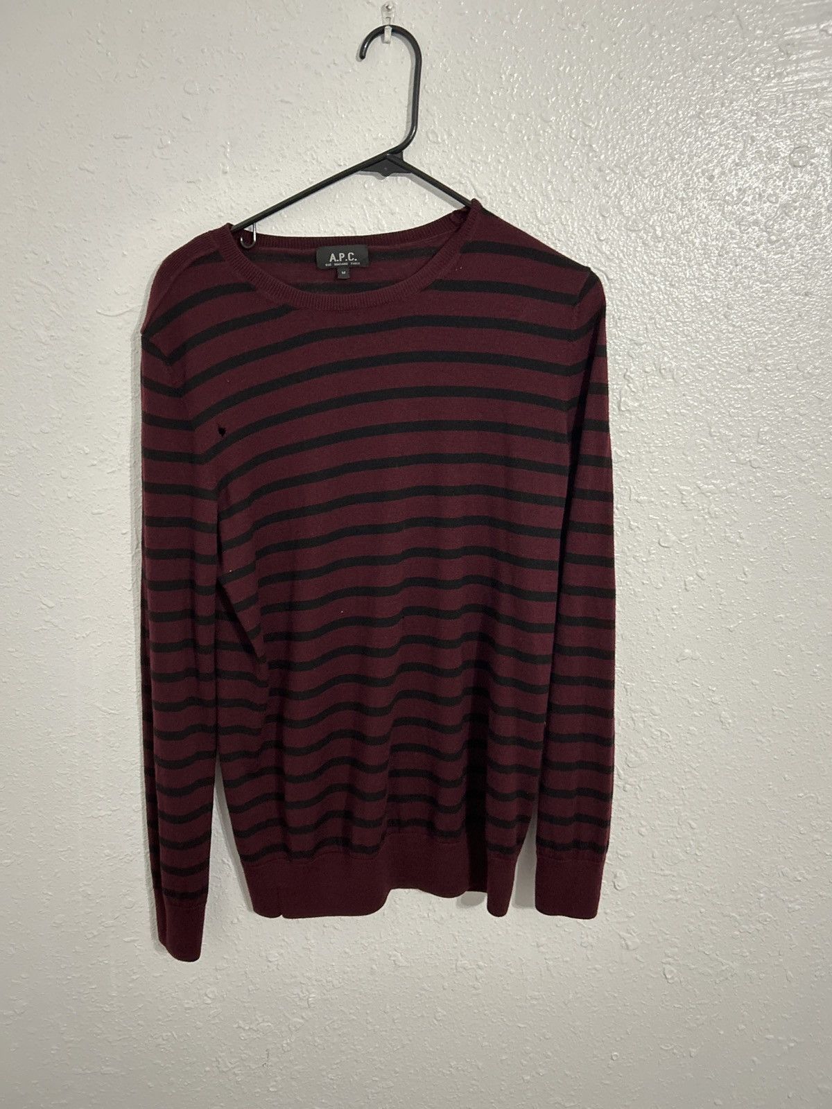 A.P.C. APC Striped Sweater Red/Black - Medium Size US M / EU 48-50 / 2 - 1 Thumbnail