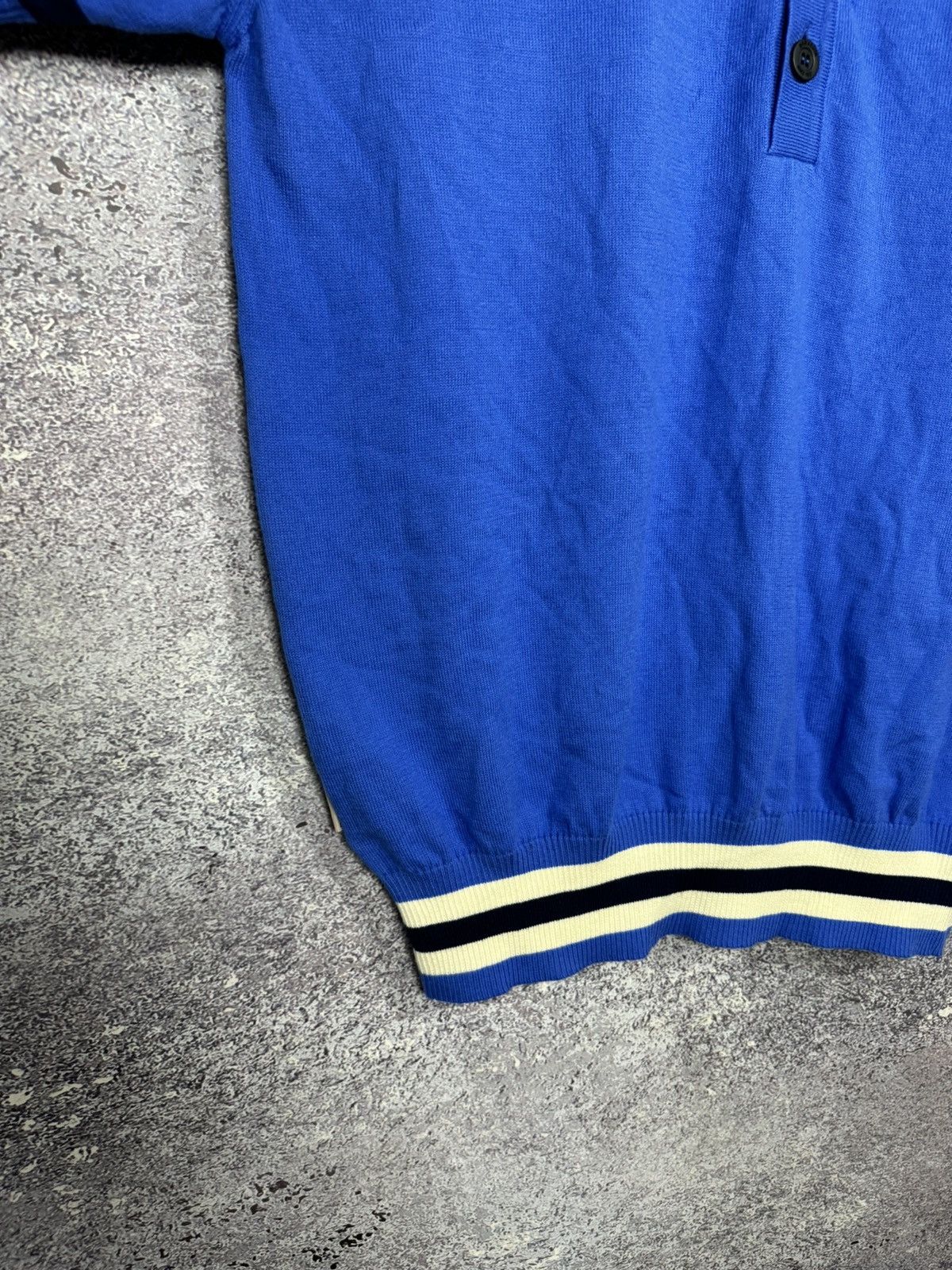 Baracuta × Vintage Vintage Baracuta Knit Polo Shirt Medium Blue Italy Oldmoney Size US M / EU 48-50 / 2 - 7 Thumbnail