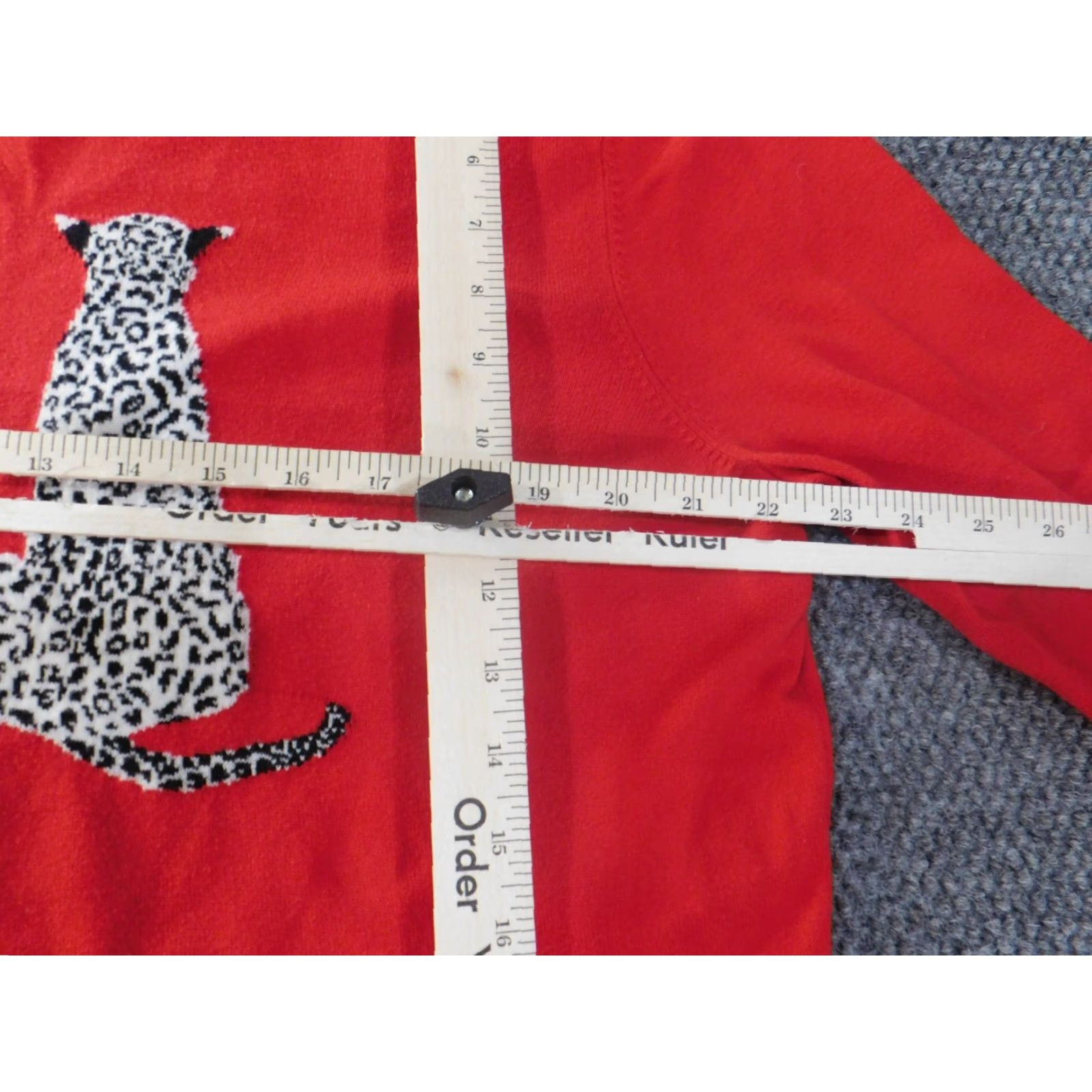 Vintage Crown & Ivy Sweater Womens 1X Red Crew Neck Pullover Dolman Sleeve Knit Cotton Button Logo Size XL / US 12-14 / IT 48-50 - 5 Thumbnail