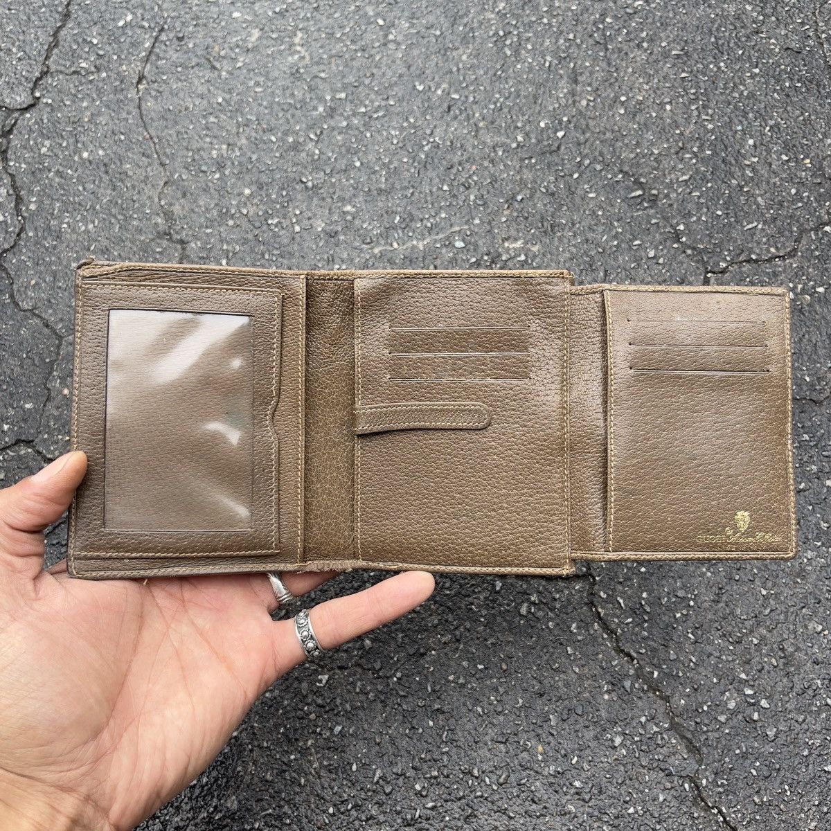 Gucci × Vintage Vintage GUCCI Leather Monogram Tri-Fold Wallet Size ONE SIZE - 7 Thumbnail