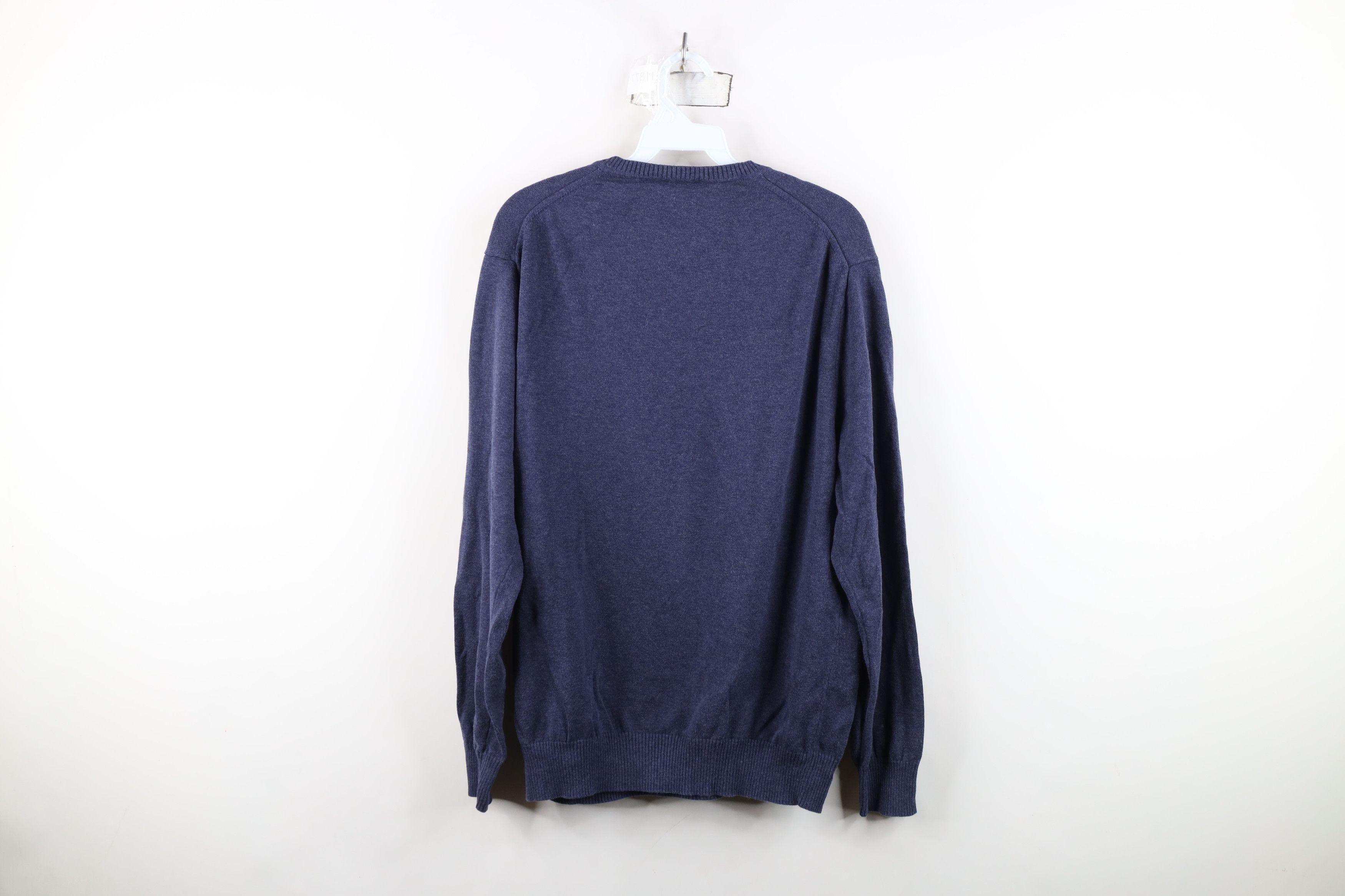 Jos. A. Bank Jos A Bank Traveler Pima Cotton Knit V-Neck Sweater Blue Size US XL / EU 56 / 4 - 8 Thumbnail