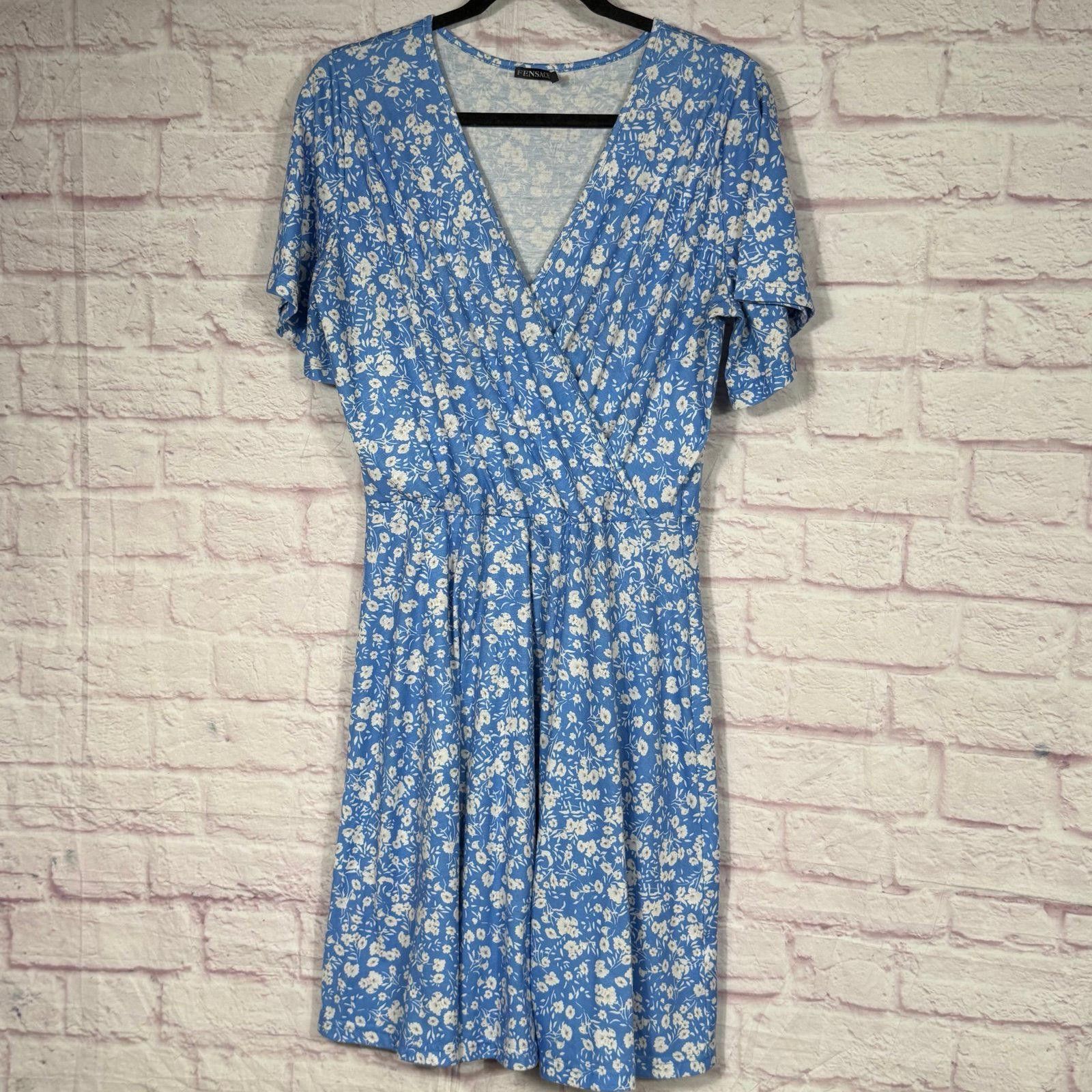 Other Fensace Women's Large Floral Print Summer Dress Size L / US 10 / IT 46 - 1 Thumbnail