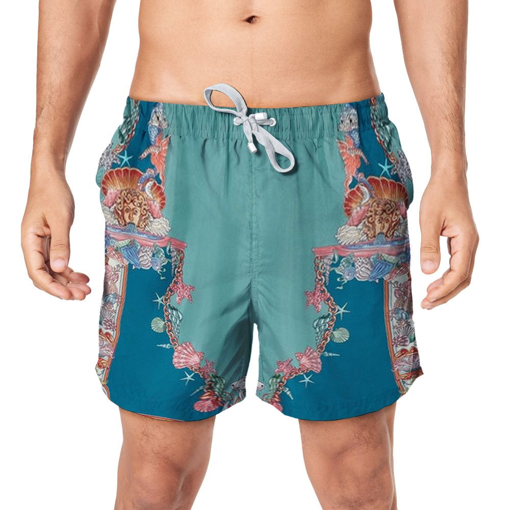 Designer Coral Theatre Shorts – Summer Beach Short for Men Size US 31 - 1 Thumbnail