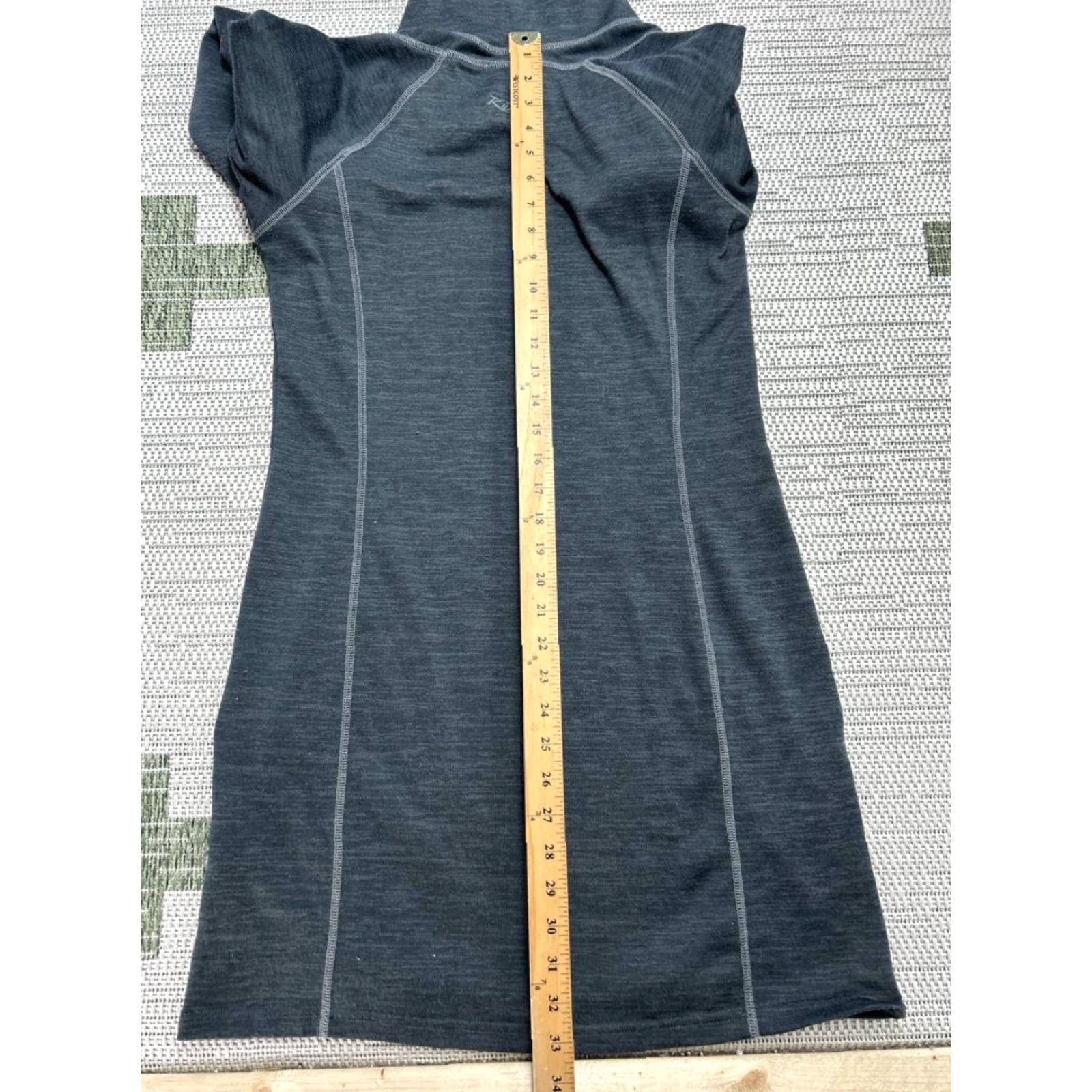 Vintage Kuhl Dress Womens Medium Gray Blouson Pullover Dress Adult M Gray Blouson Pullover Knit Logo Knee Length Cowl Neck Casual Mens Womens Boys Girls Size M / US 6-8 / IT 42-44 - 7 Thumbnail