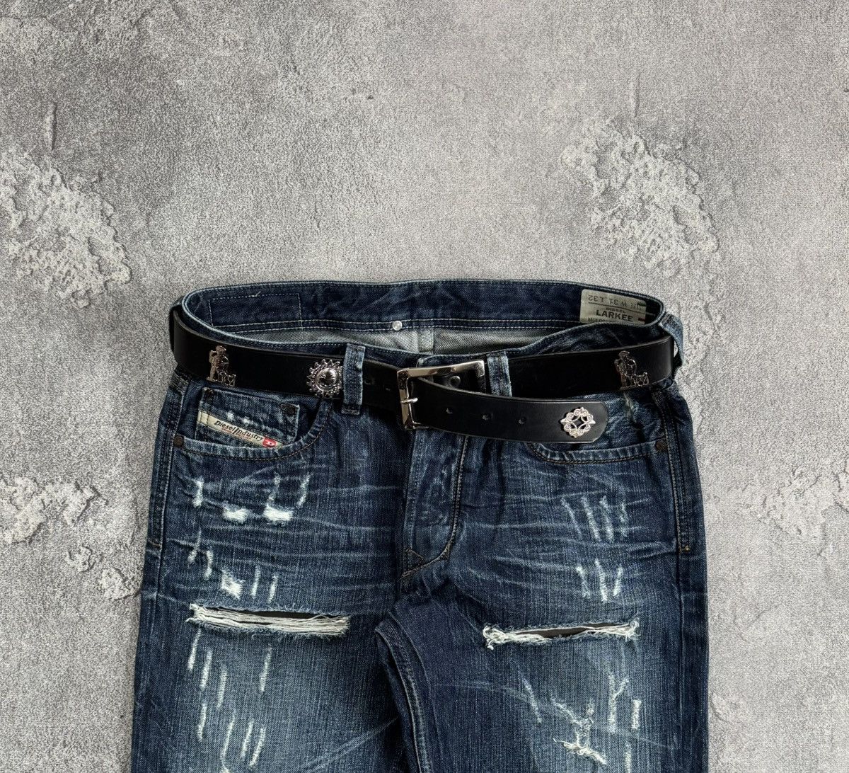 Etro 90s Retro vintage leather belt iconic cows 🐄 metal details Size ONE SIZE - 1 Thumbnail