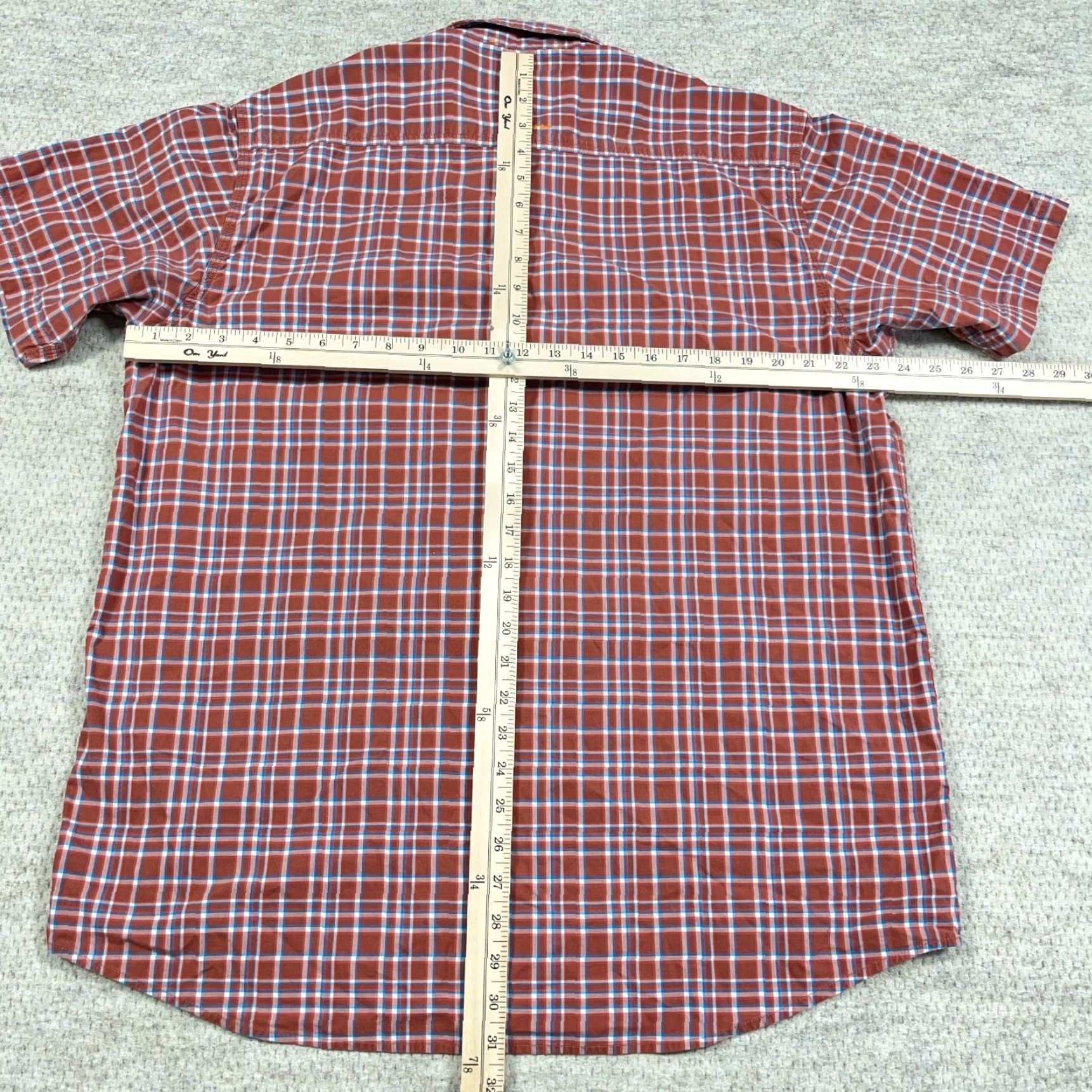 Ariat Ariat Shirt Men Large Orange Plaid Rebar Button Up Workwear Pockets Casual Adult Size US L / EU 52-54 / 3 - 7 Thumbnail
