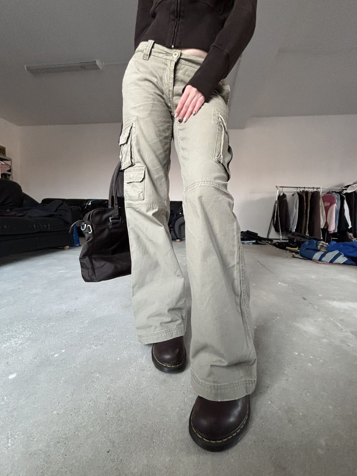 If Six Was Nine Vintage Neighbourhood Cargo Pants Flared Size US 27 - 1 Thumbnail