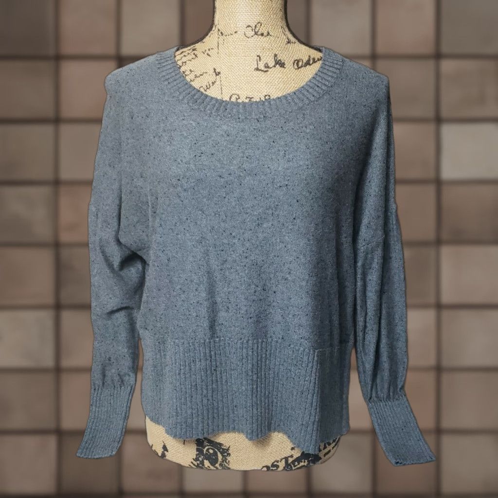 Loft VINTAGE Lou & Grey Loft Cropped Flecked Drop Shoulder Sweater-Size M Size M / US 6-8 / IT 42-44 - 1 Thumbnail