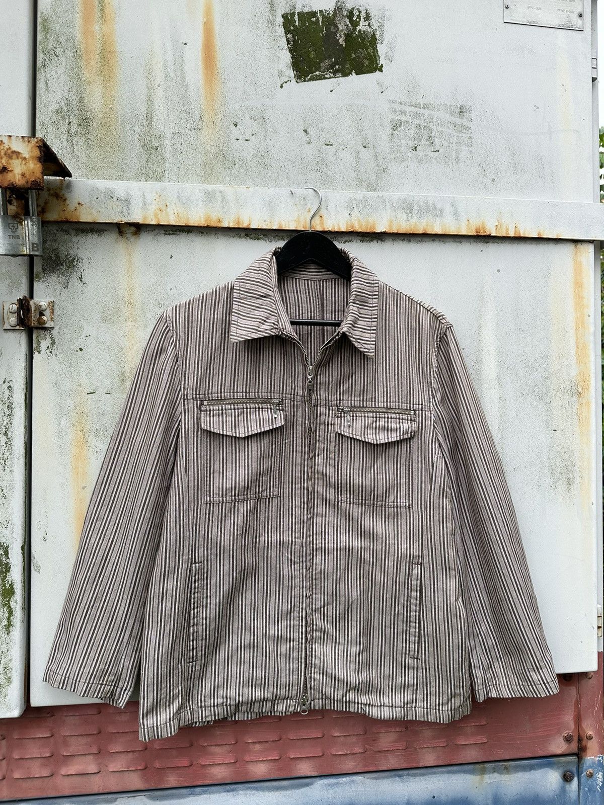 Comme Ca Ism Vintage Comme Ca Ism Wool Striped Detroit Jacket Size US M / EU 48-50 / 2 - 3 Thumbnail
