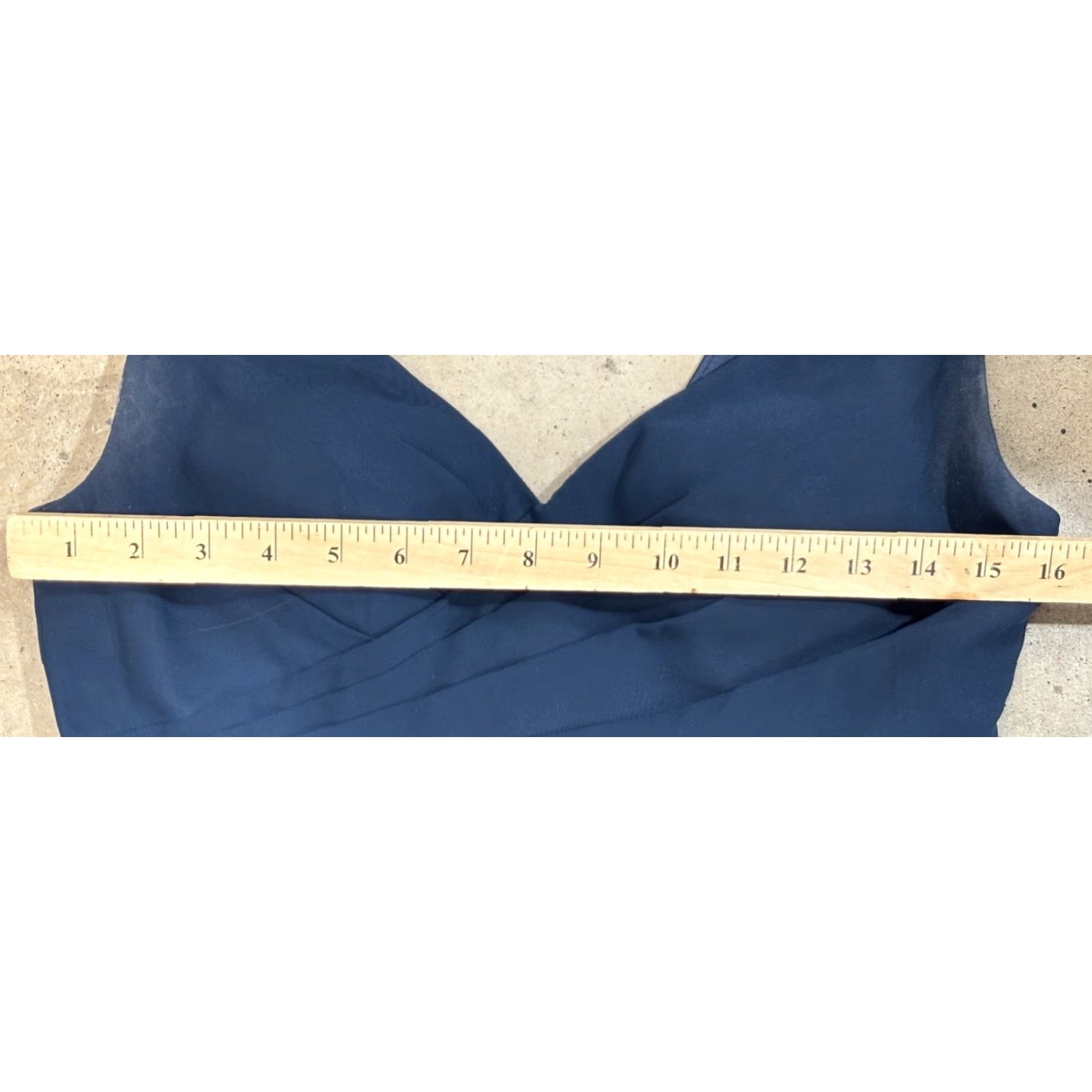 Vintage VINTAGE Azazie Bridesmaid Dress Gown Sleeveless Chiffon Evening Navy Small Women Size ONE SIZE - 7 Thumbnail