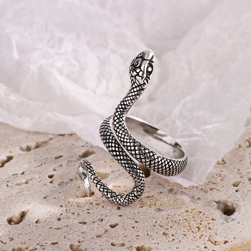 Jewelry Simple Winding Snake Vintage Ring Size ONE SIZE - 5 Thumbnail
