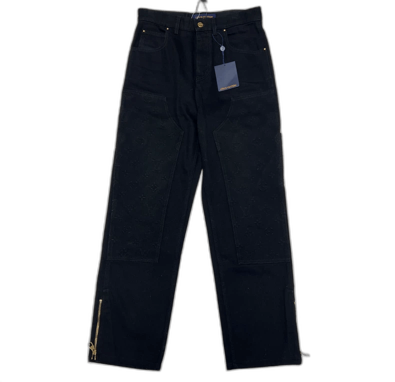 Louis Vuitton Louis Vuitton Black Monogram Cargo Pants - dmc Size 28" / US 6 / IT 42 - 1 Thumbnail