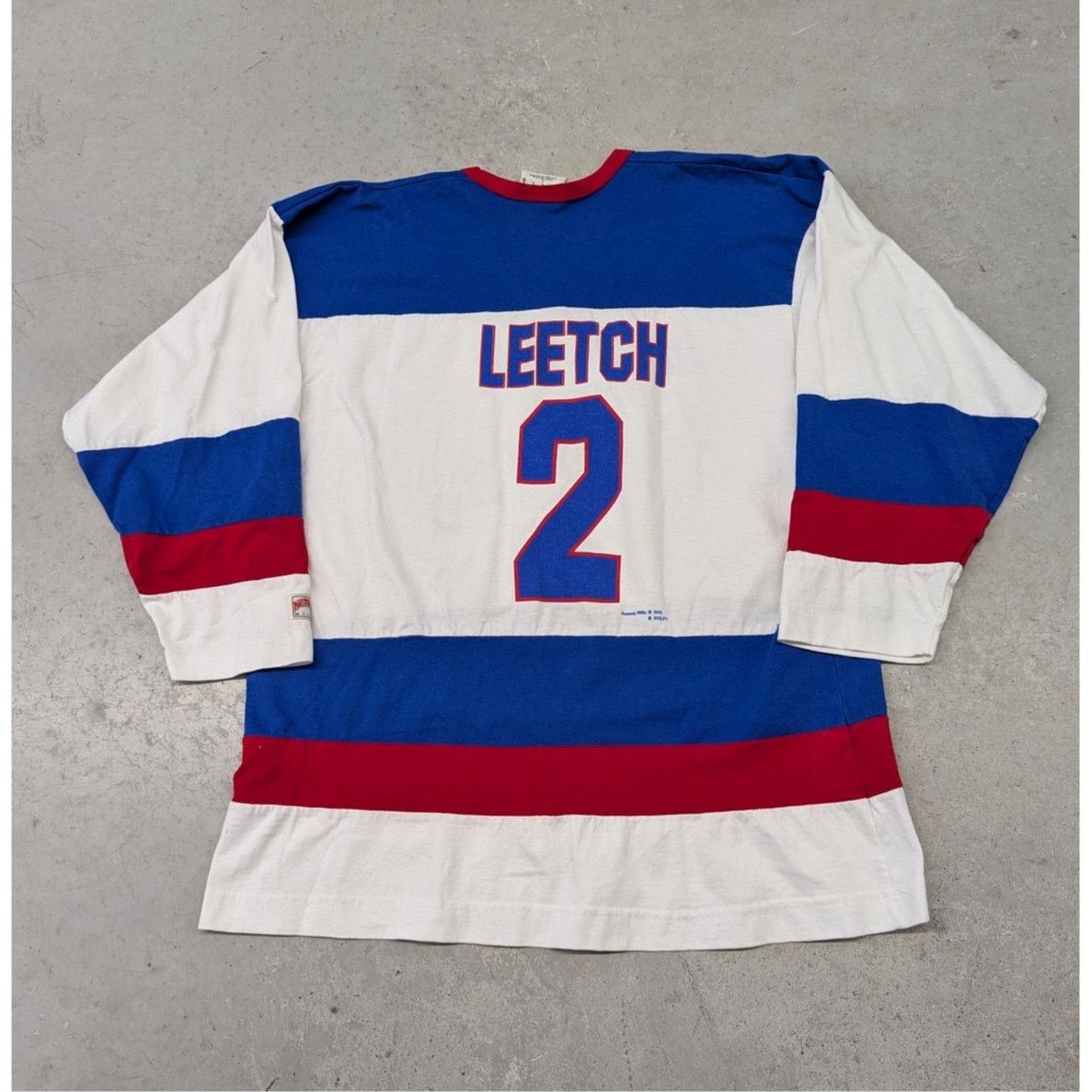 NHL × Nutmeg × Vintage Vintage New York Rangers Leetch Nutmeg Cotton Jersey Size US L / EU 52-54 / 3 - 2 Thumbnail