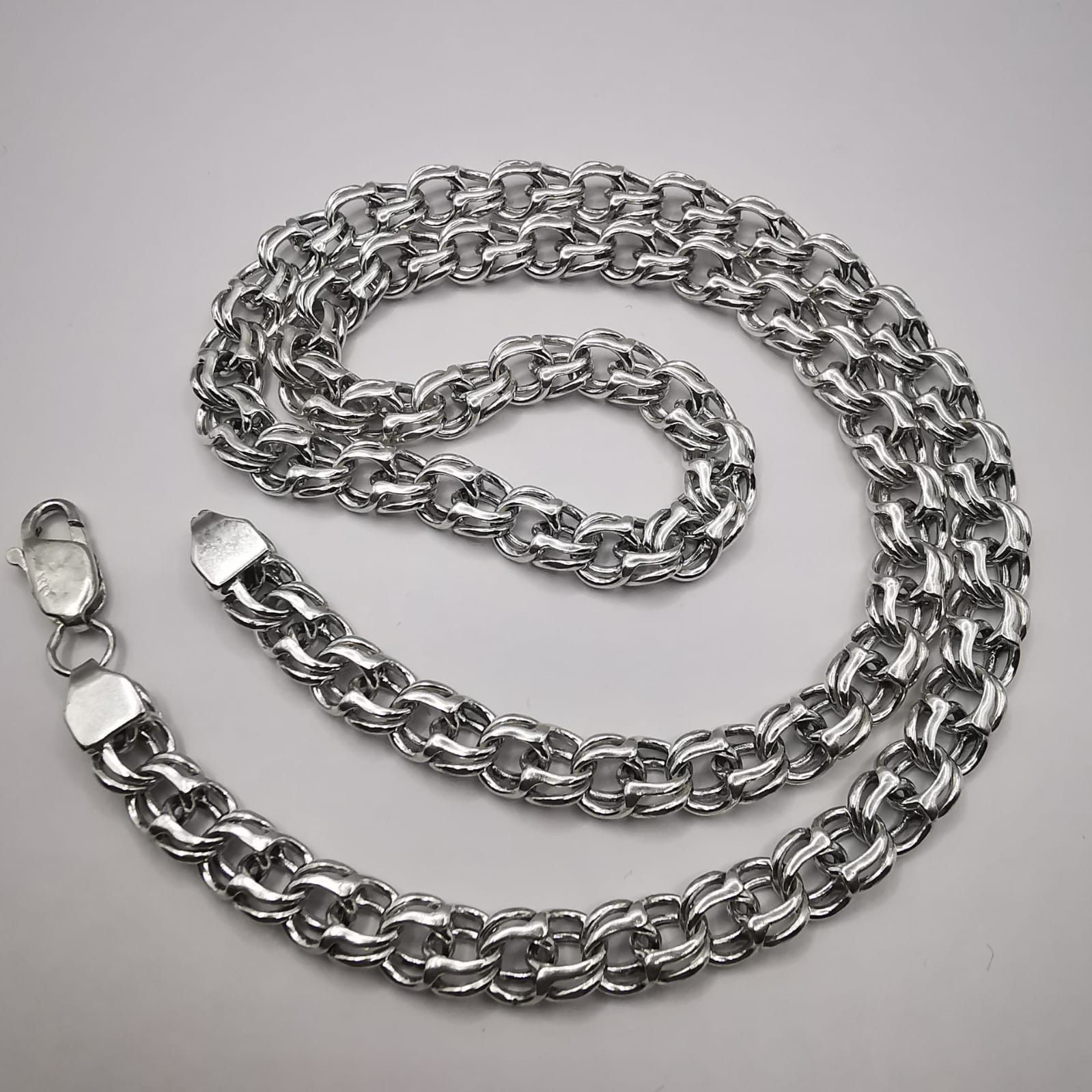 Sterling Silver Vintage Jewelry Chain, 925 Sterling Silver, Signed 37,47g Size ONE SIZE - 1 Thumbnail