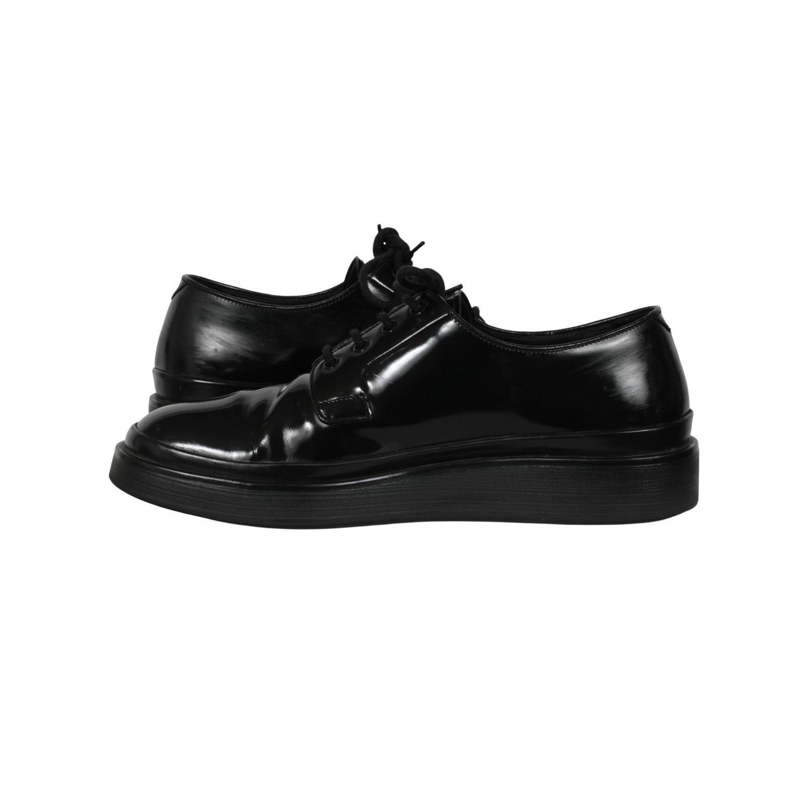 Prada Black Leather Oxford Chunky Derby - 02631 Size US 10.5 / EU 43-44 - 12 Thumbnail