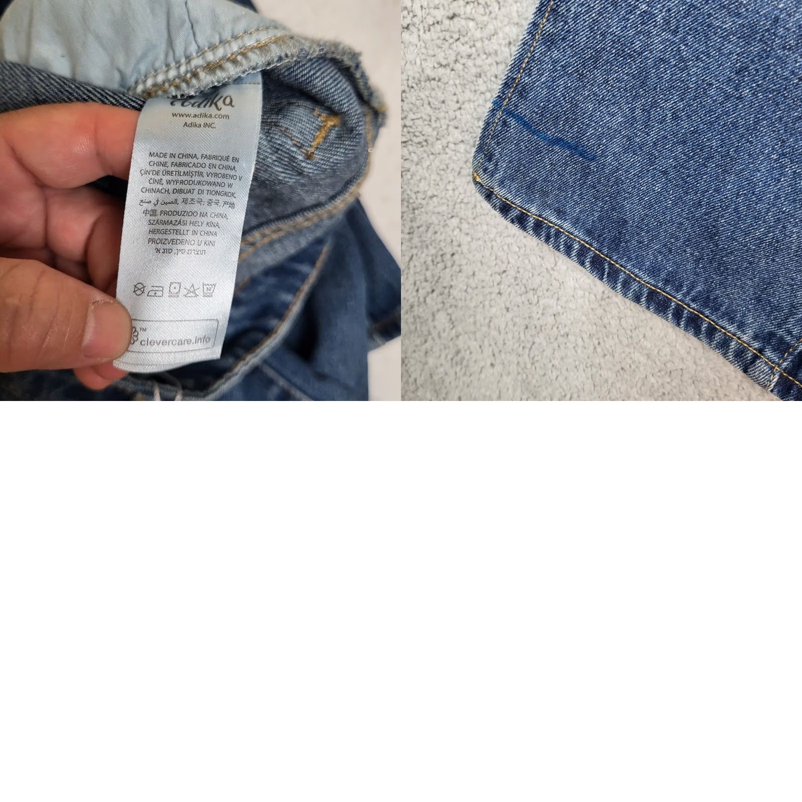Vintage ADIKA Jeans Women XS Knit High Waist Ripped Straight Split Leg Button Belted Blue Cotton/spandex Casual Modern Size 26" / US 2 / IT 38 - 8 Thumbnail