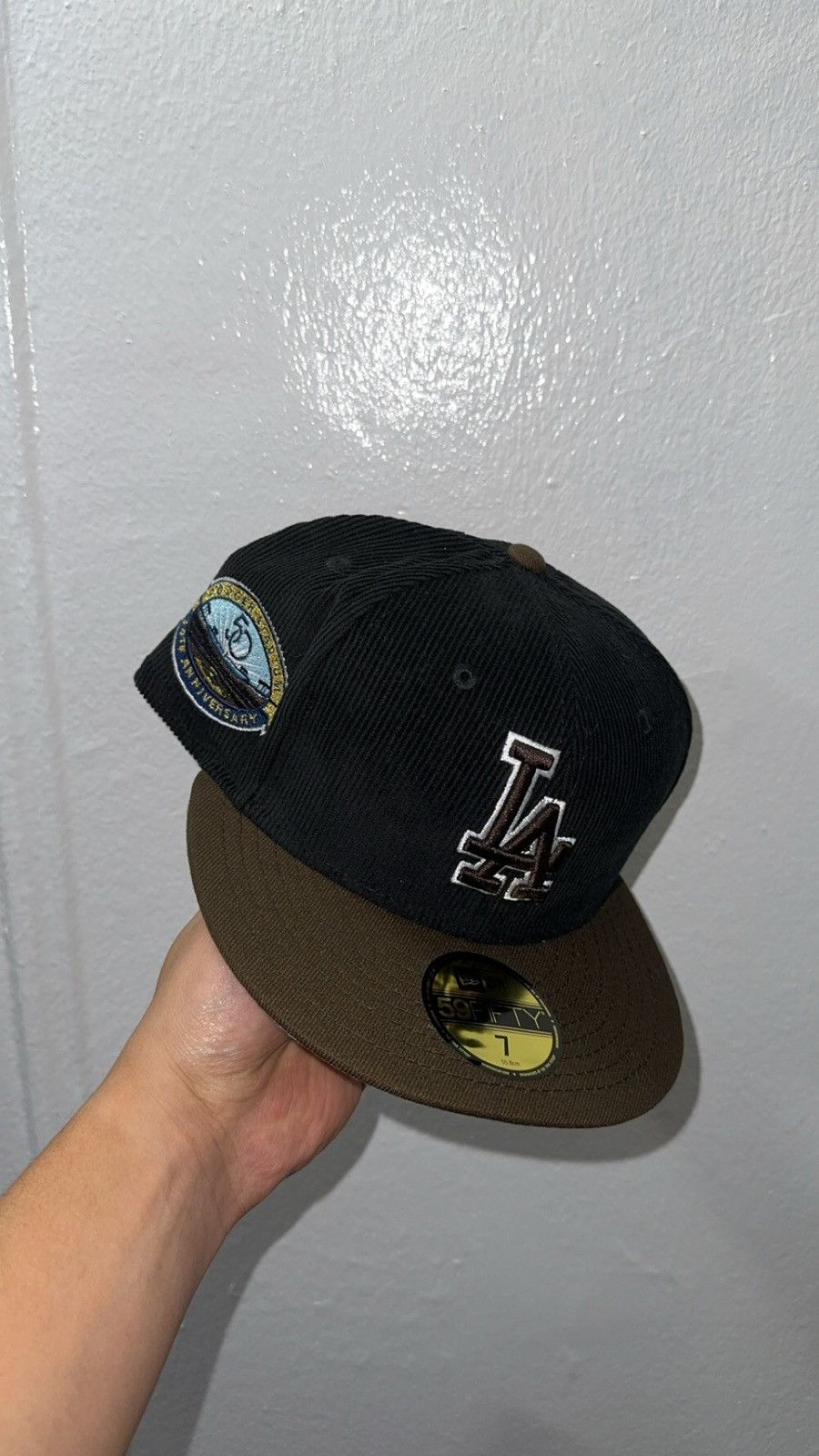 New Era 59fifty Black LA Dodgers fitted hat size 7