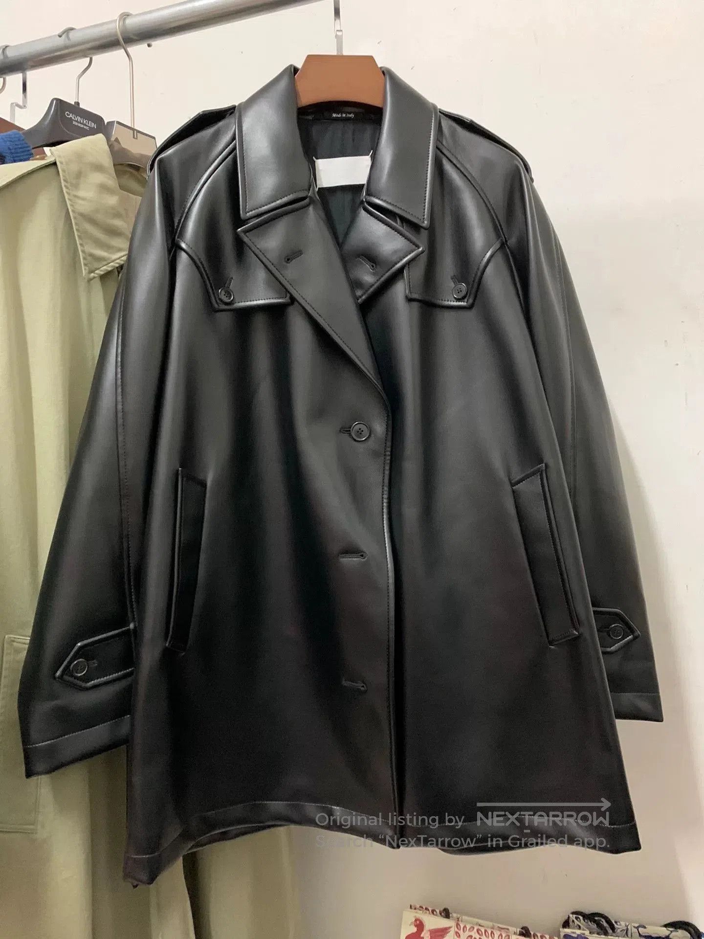 Maison Margiela Maison Margiela Leather Trench Coat. Size US XXL / EU 58 / 5 - 2 Thumbnail