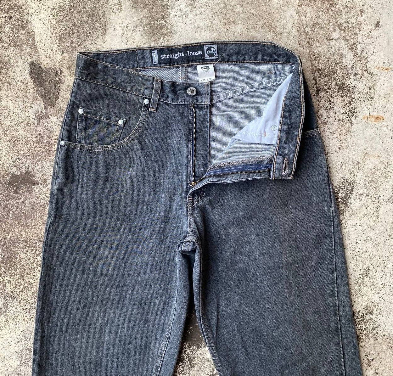 Levi's Vintage Clothing VINTAGE LEVIS 99 SILVERTAB BAGGY LOOSE FADED BLACK DENIM Size US 31 - 7 Thumbnail