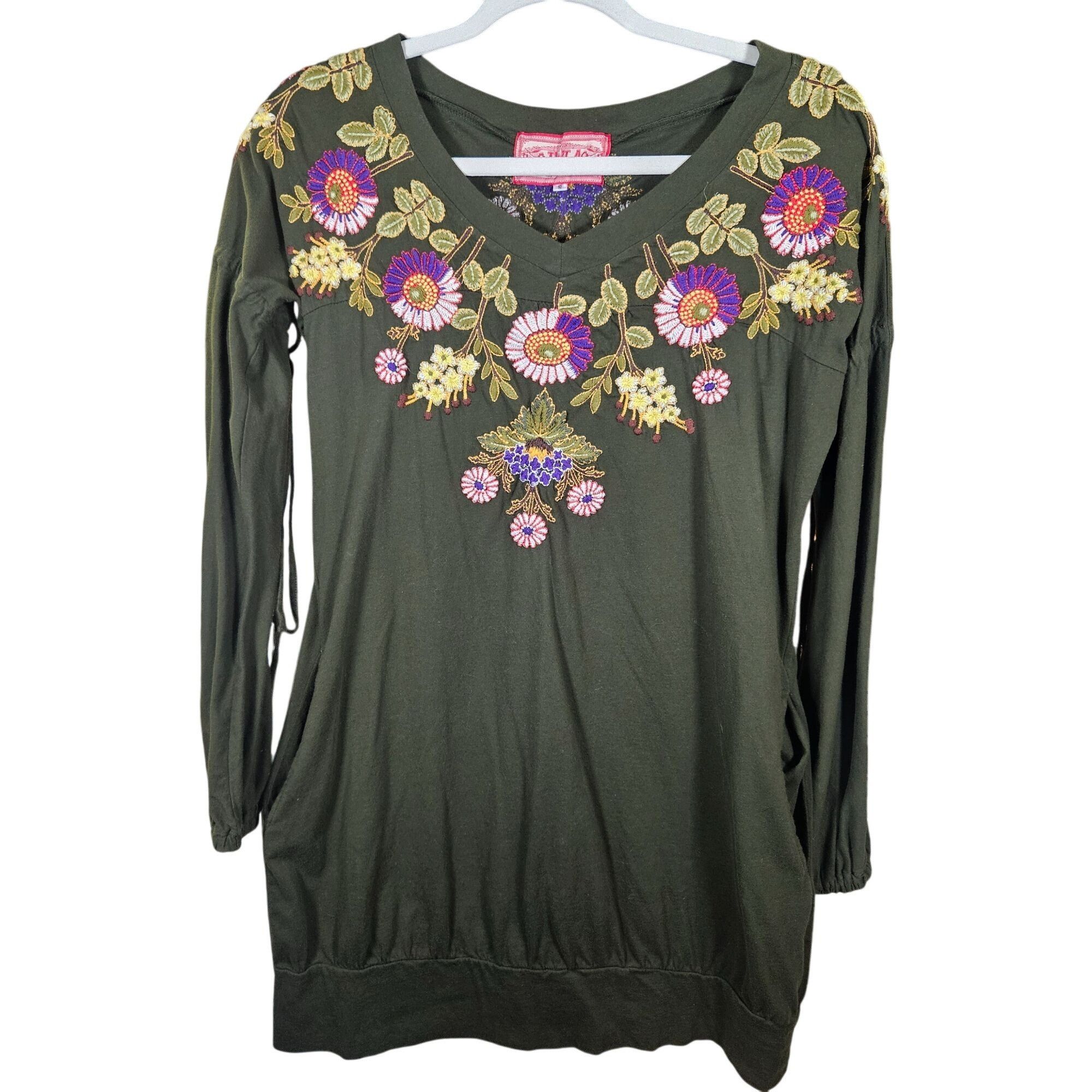 Johnny Was Johnny Was Women Embroidered Tunic Top S Folkcore Fall Whims Size S / US 4 / IT 40 - 2 Thumbnail