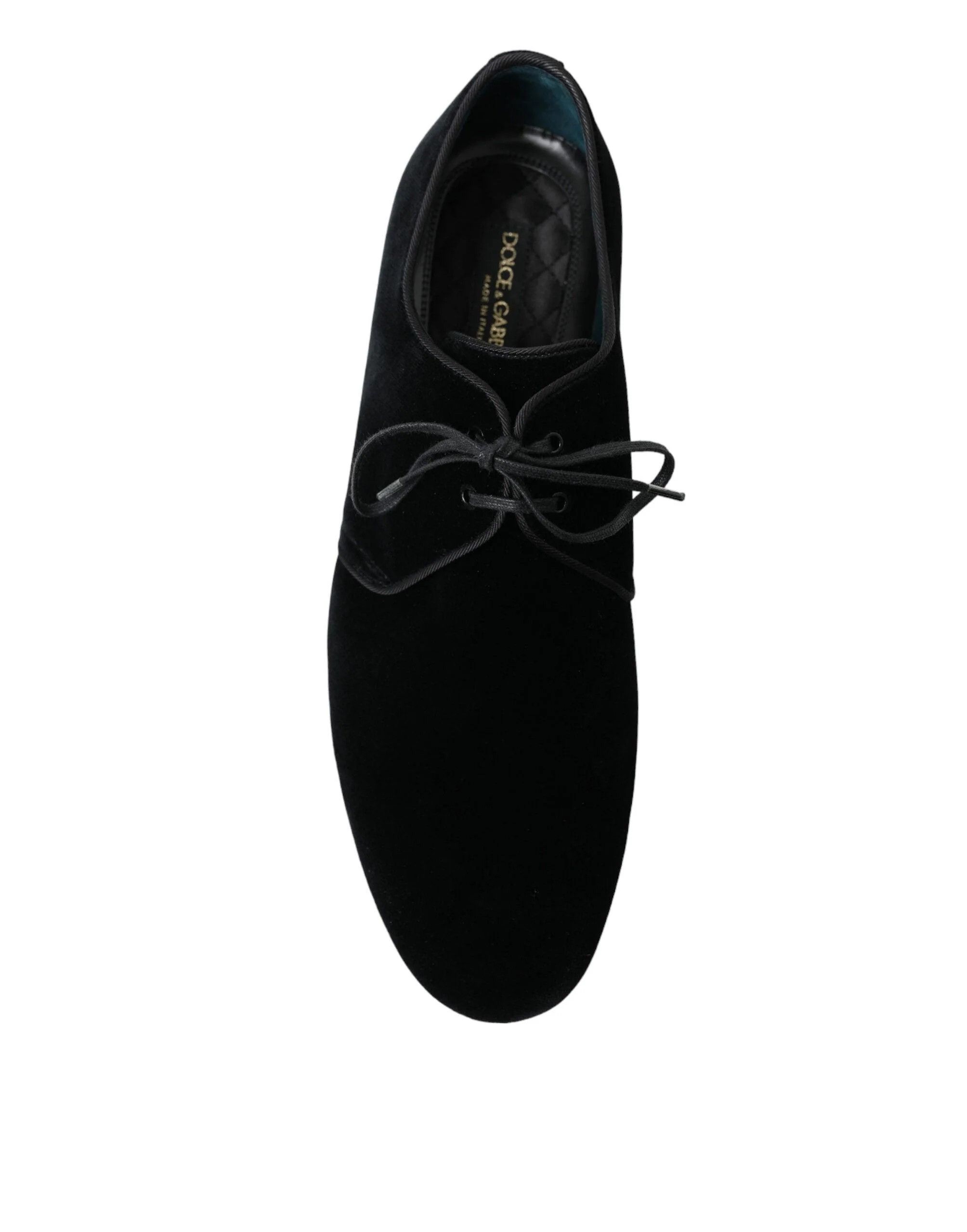 Dolce & Gabbana o1y0125 Velvet Laced Shoes in Black Size US 5 / EU 37 - 3 Thumbnail