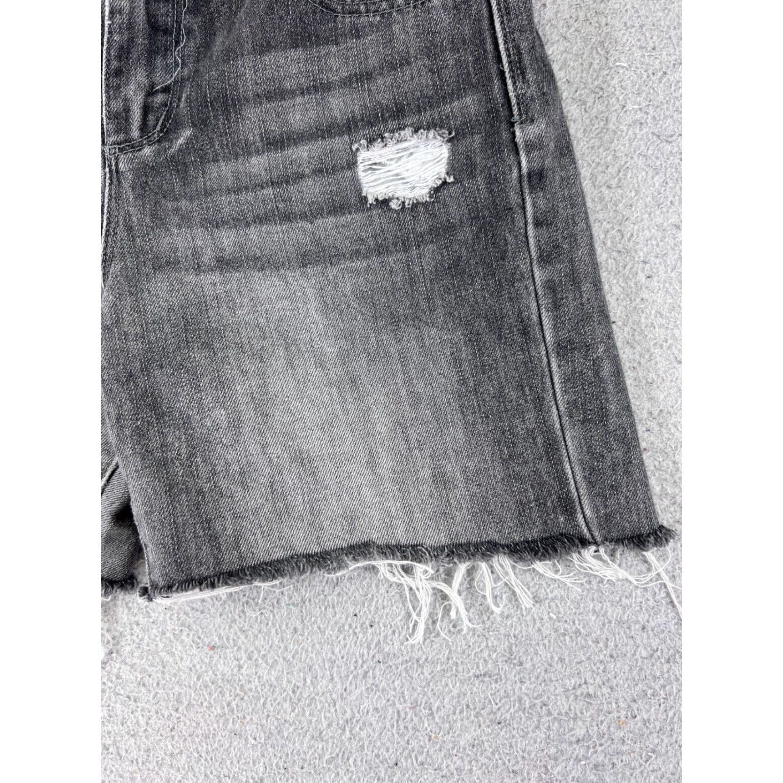 Rsq RSQ Shorts Women Gray Denim Cut-Off High Rise 24x5 12 Cotton Cotton Blend 5-Pocket Button Casual Womens Size 34" / US 12 / IT 48 - 2 Thumbnail