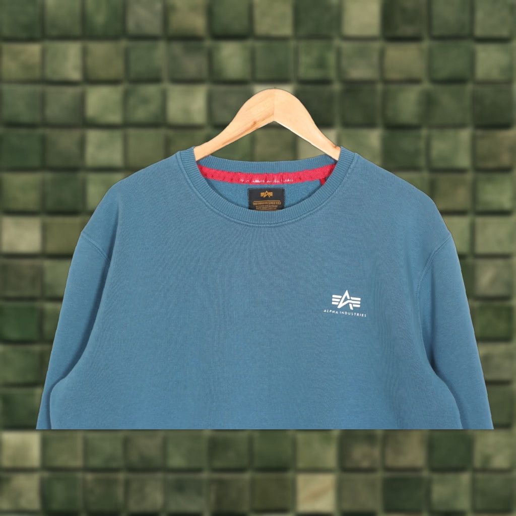 Alpha Industries ALPHA INDUSTRIES Pullover Hoodie Sweatshirt Men XL VR3554 Blue Size US XL / EU 56 / 4 - 1 Thumbnail