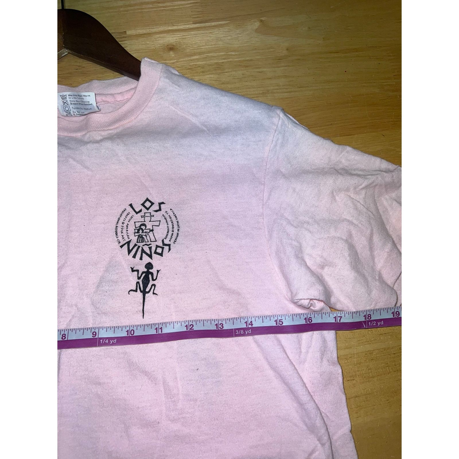 Vintage Womens Vintage Pink Crop Top Los Ninos Aboriginal Shirt Tee Size M / US 6-8 / IT 42-44 - 7 Thumbnail
