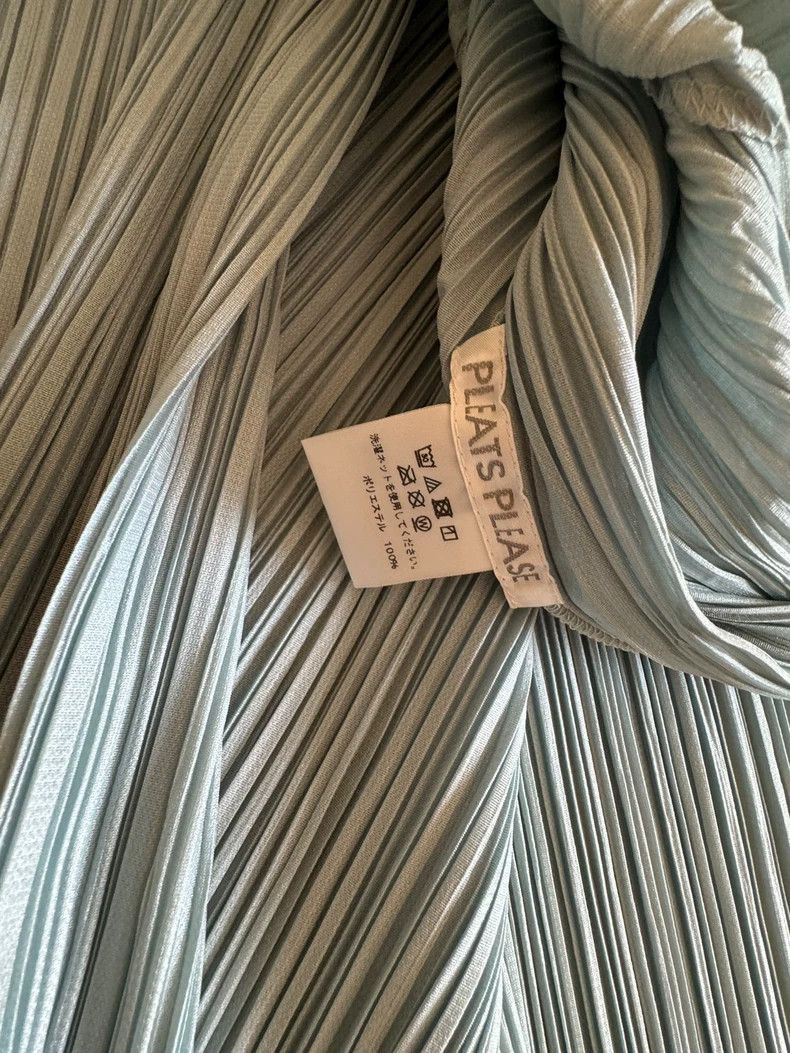 Issey Miyake Issey Miyake size:3 Light green pleated dress Size S / US 4 / IT 40 - 4 Thumbnail