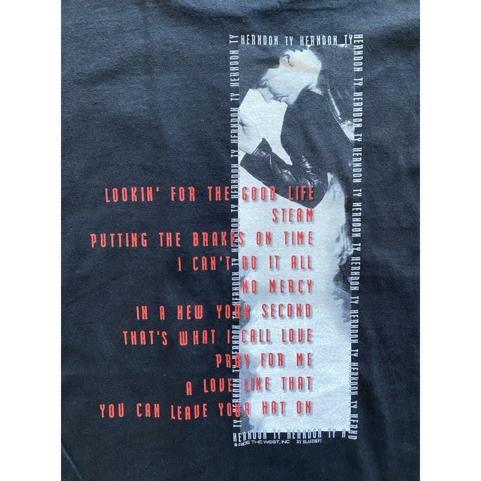 Tultex VINTAGE Y2K Ty Herndon Steam 1999 With Tracklisting XL Tultex Shirt Mens XL Black T-Shirt Country Musician Size US XL / EU 56 / 4 - 5 Thumbnail