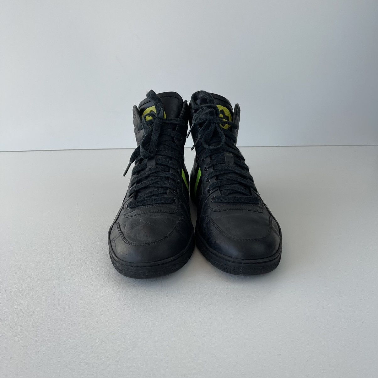 Gucci Gucci GG Nigh Top Viaggio Collection Leather Sneakers Black Size US 8 / EU 41 - 3 Thumbnail