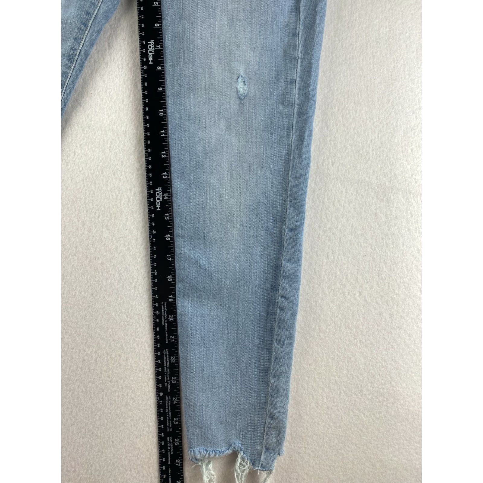 Banana Republic Banana Republic Jeans Womens High-Rise Skinny 28 Light Blue Distressed Denim Cotton Elastane Stretch 27 In Inseam 5-Pocket Size 28" / US 6 / IT 42 - 6 Thumbnail