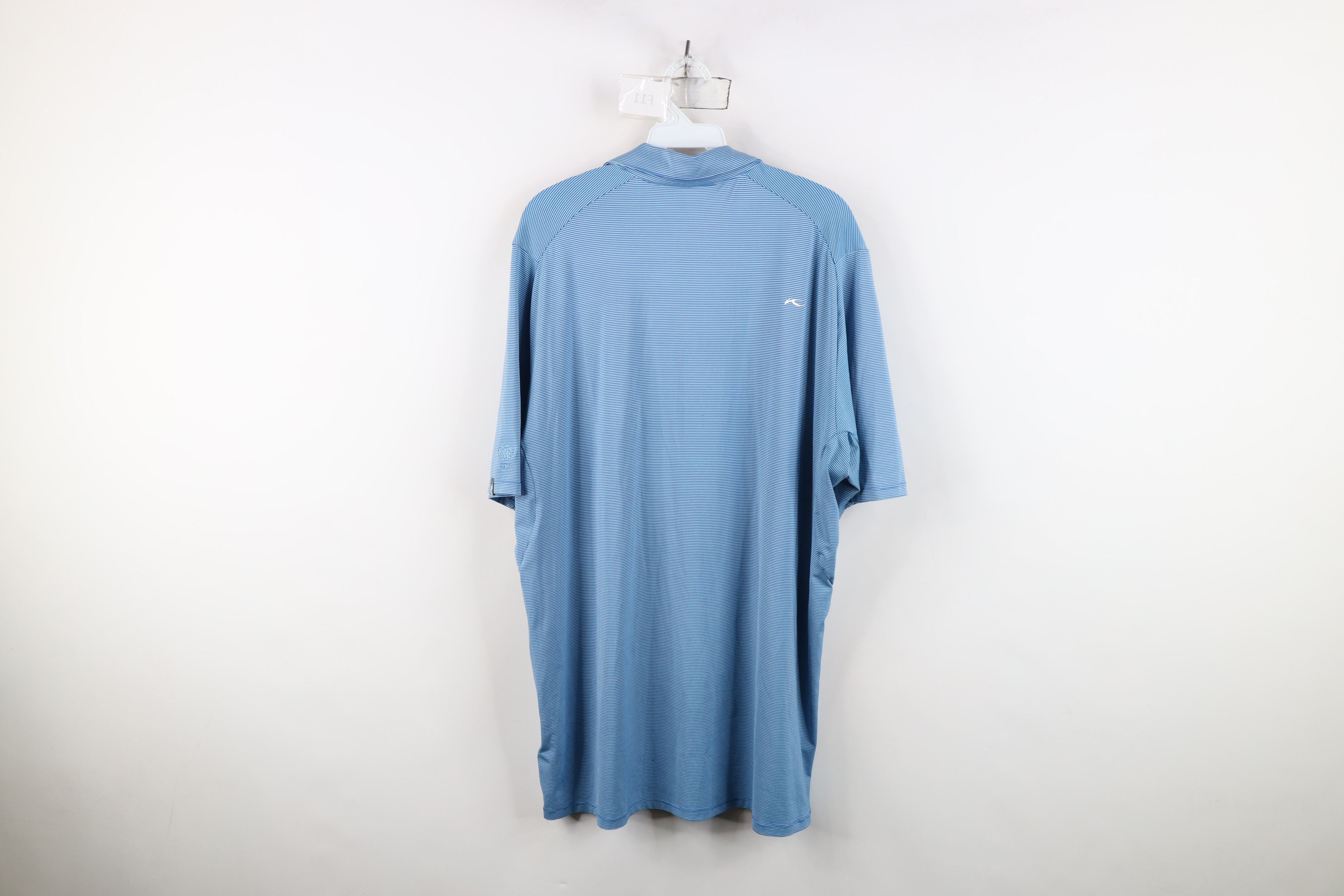 KJUS Kjus Striped Stretch Short Sleeve Golf Polo Shirt Blue Size US L / EU 52-54 / 3 - 13 Thumbnail